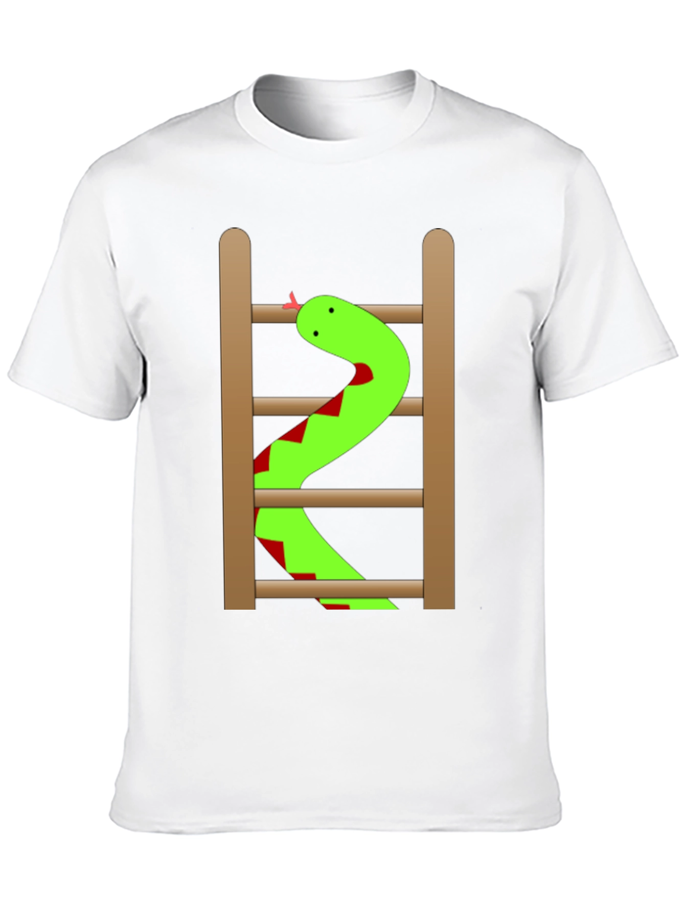 Black Snake Ladder Funny Graphic Tee - Black view 10