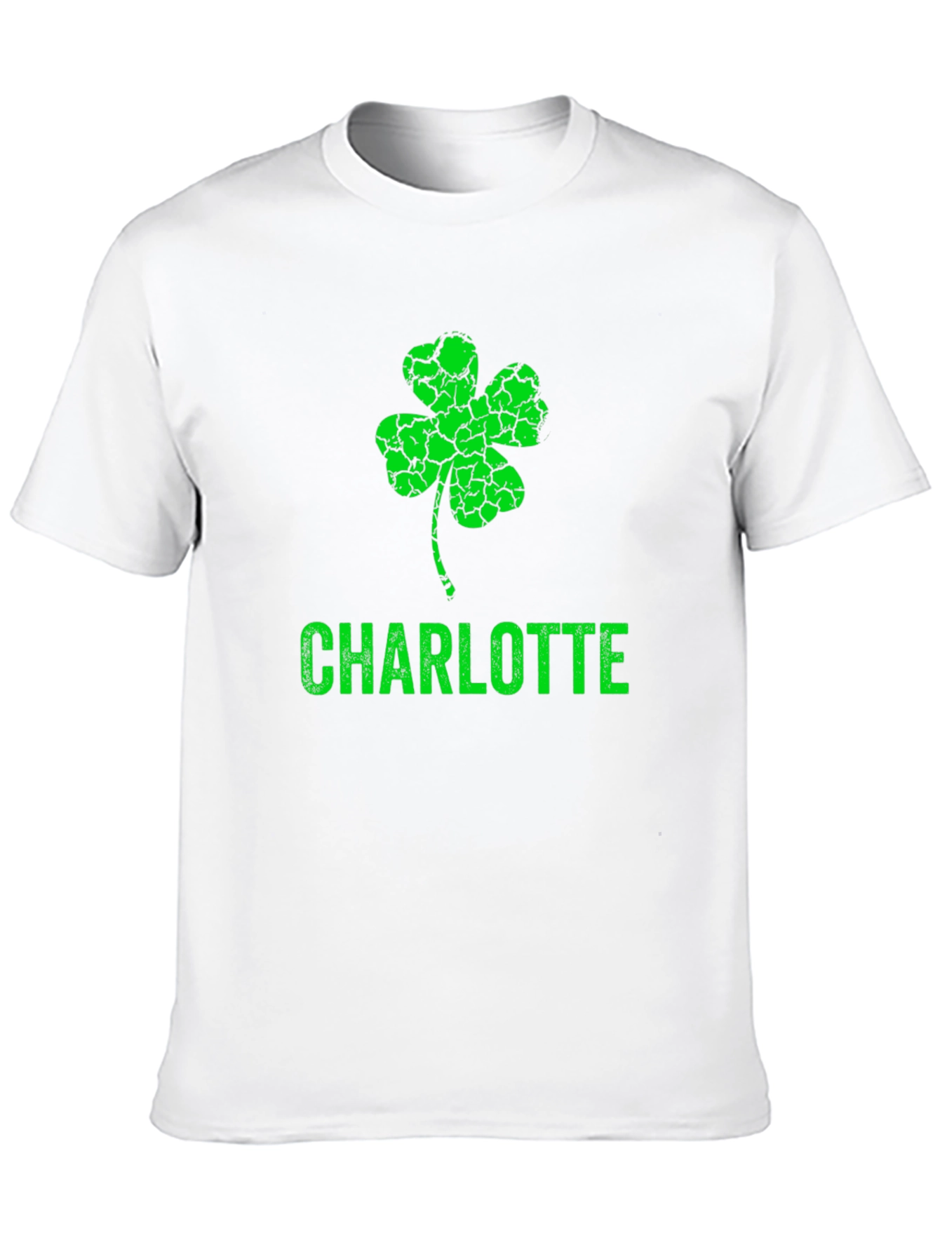 Black St. Patrick's Day Charlotte Shamrock T-Shirt view 10
