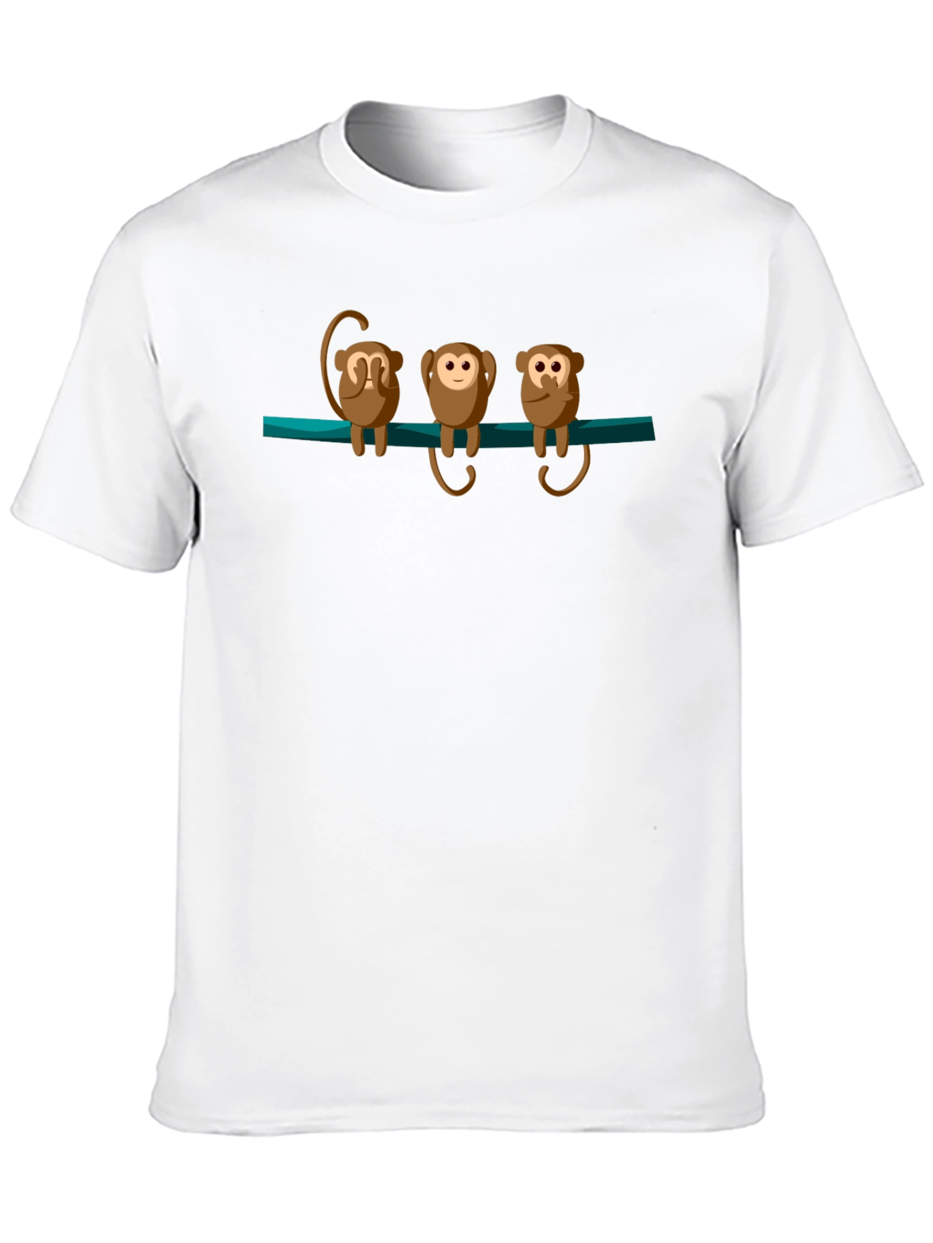 Black Hear, See, Speak No Evil Monkey Graphic Tee view 10