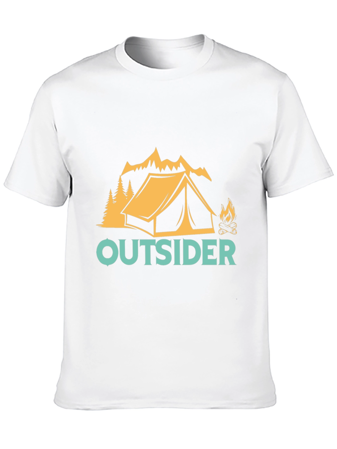 Black Outsider Camping Graphic Tee view 10