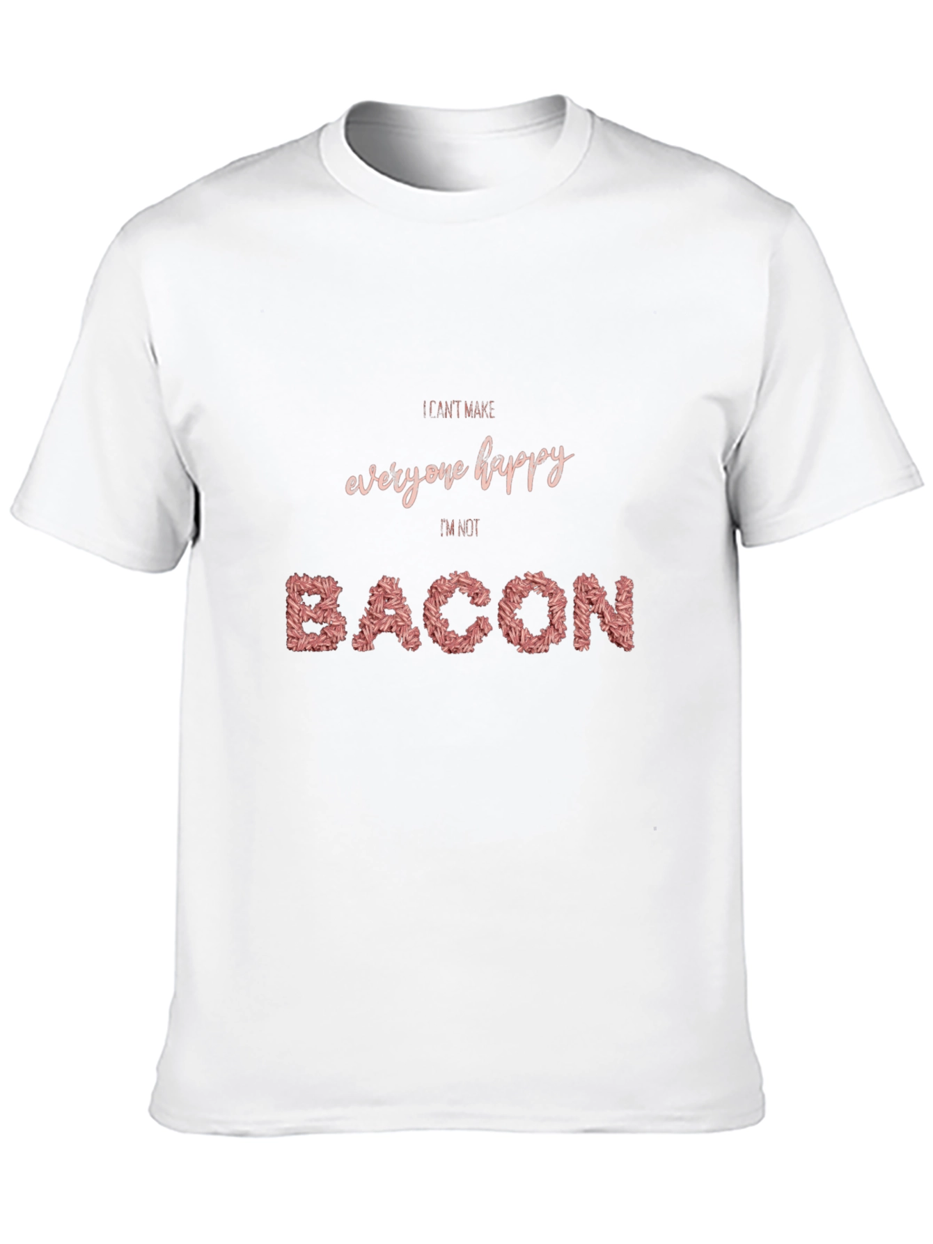 Black Funny Bacon Graphic T-Shirt - I Can't Make Everyone Happy view 10