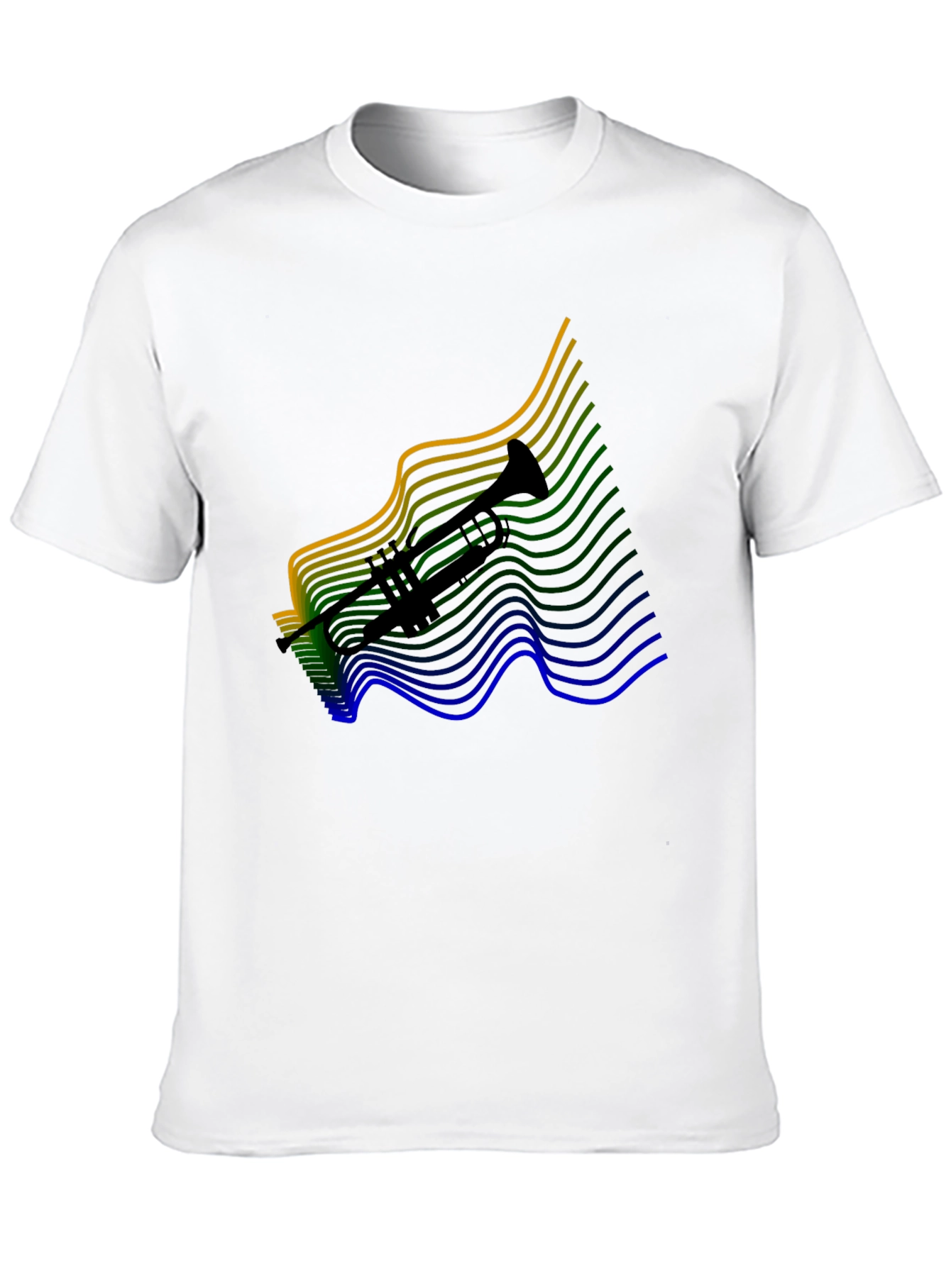 Black Trumpet Black Tee - Musical Instrument Shirt view 10