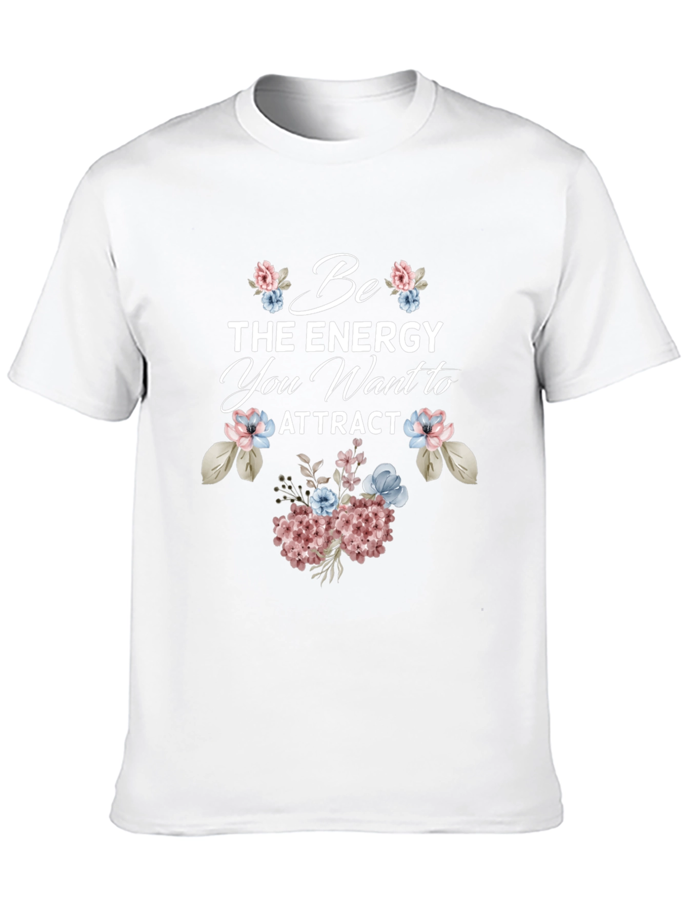 Black Be the Energy Graphic Tee - Floral Design view 10