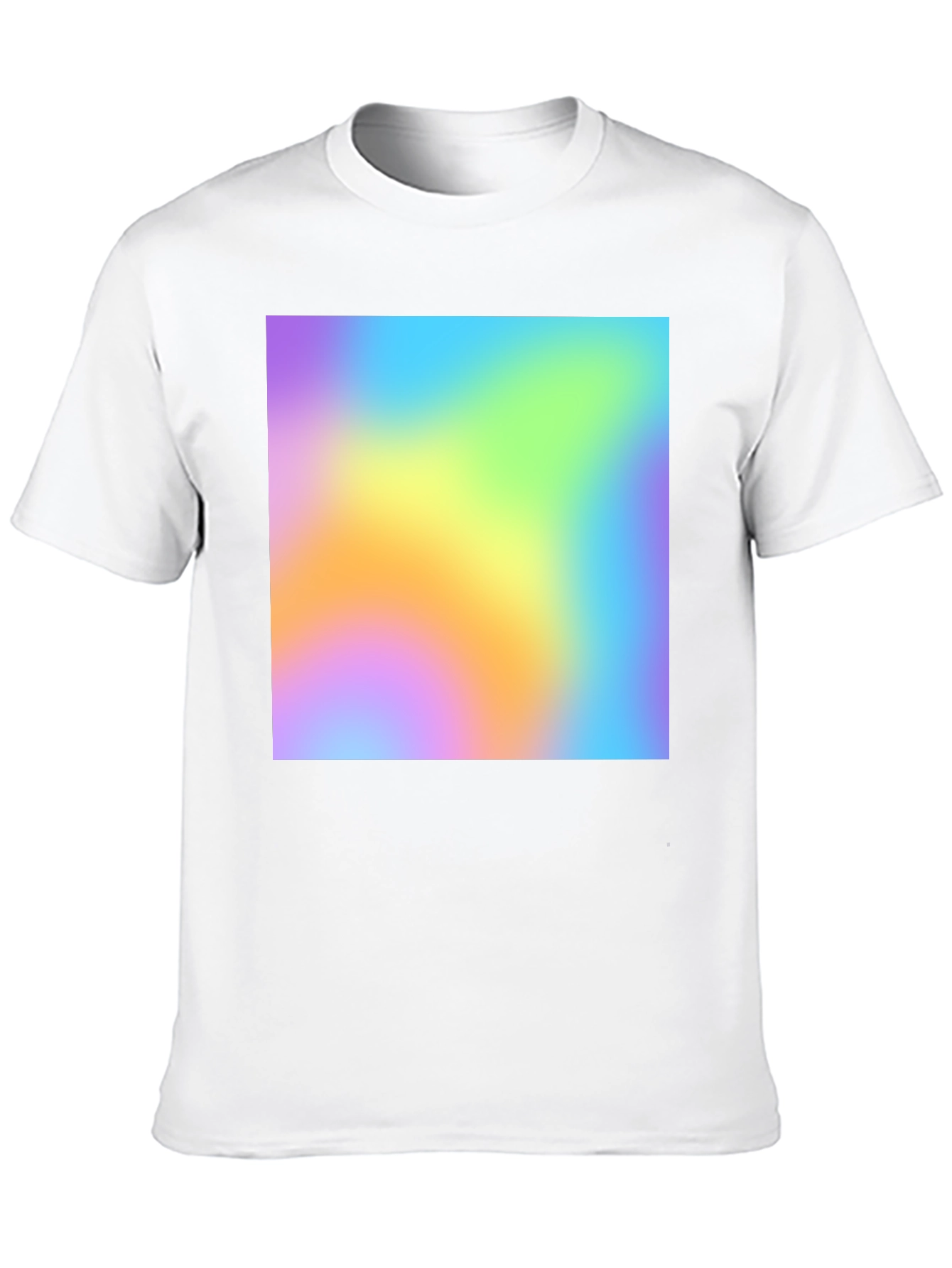 Black Vibrant Blur Graphic Tee - Soft Black Cotton Blend view 10