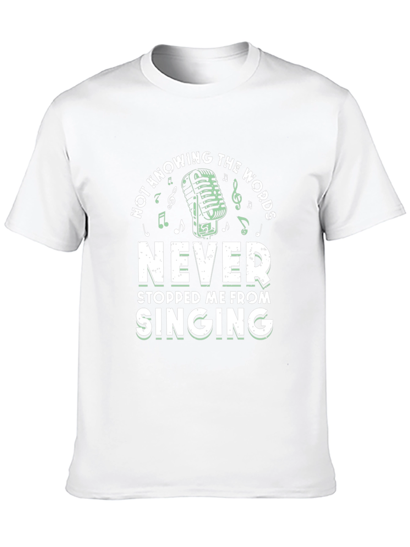 Black Not Knowing the Words Singing T-Shirt view 10