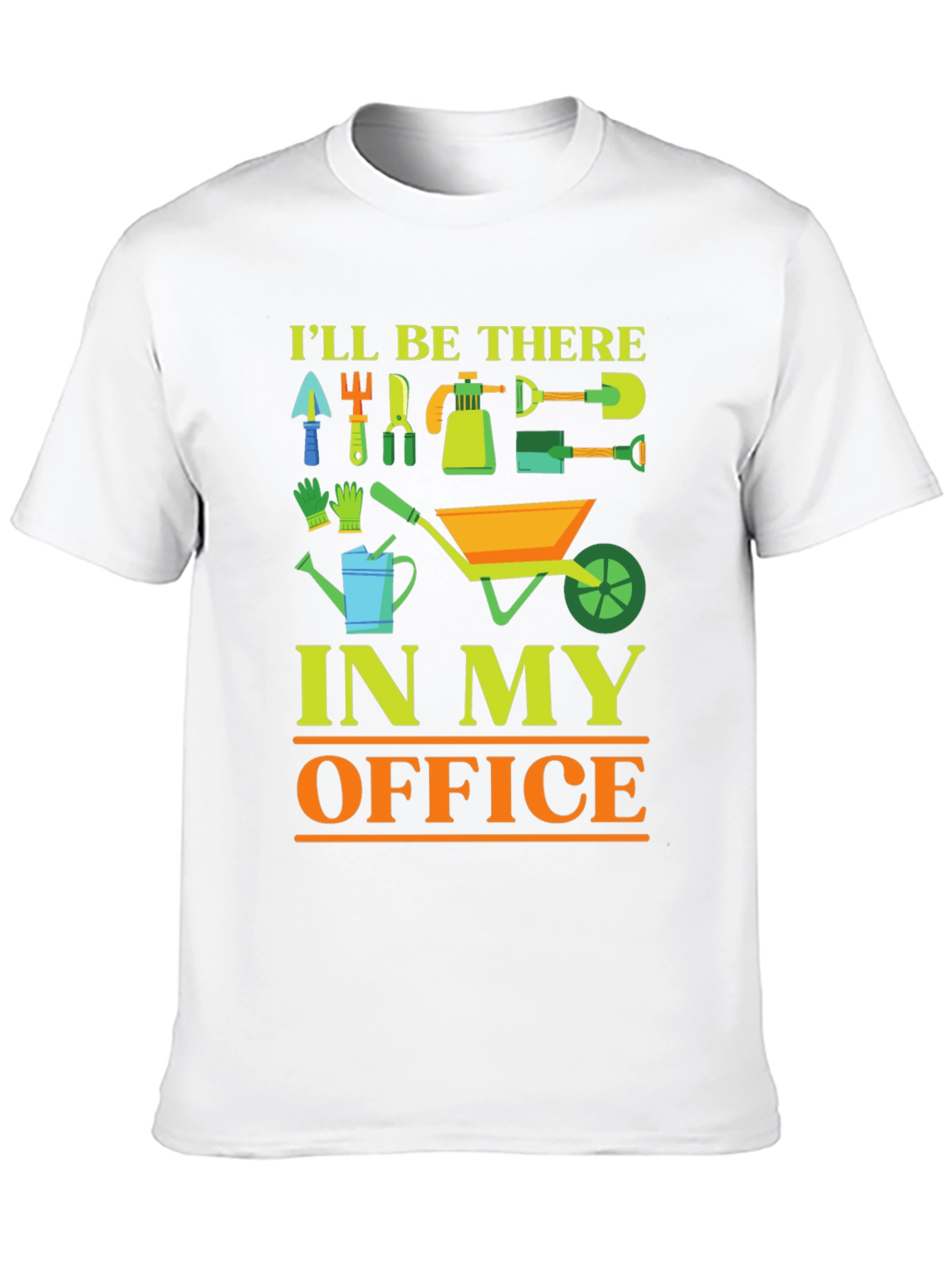 Black Gardening T-Shirt - I'll Be There In My Office view 10