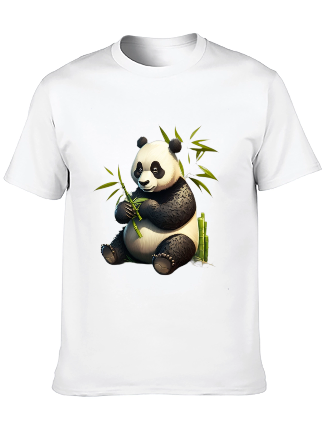 Black Panda Bamboo T-Shirt - Cute & Comfy Cotton Tee view 10