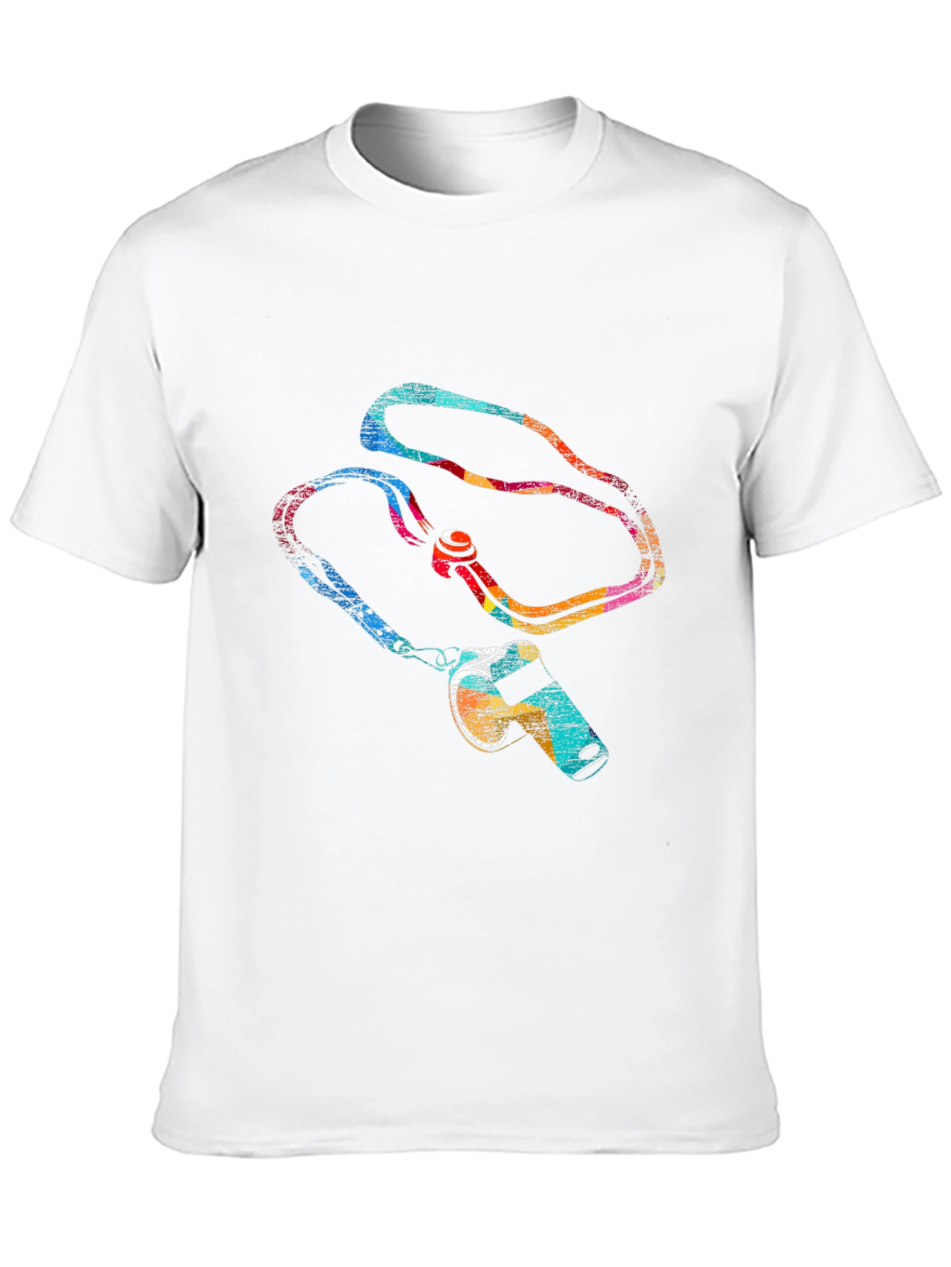 Black Colorful Whistle Graphic Tee - Black Cotton Shirt view 10