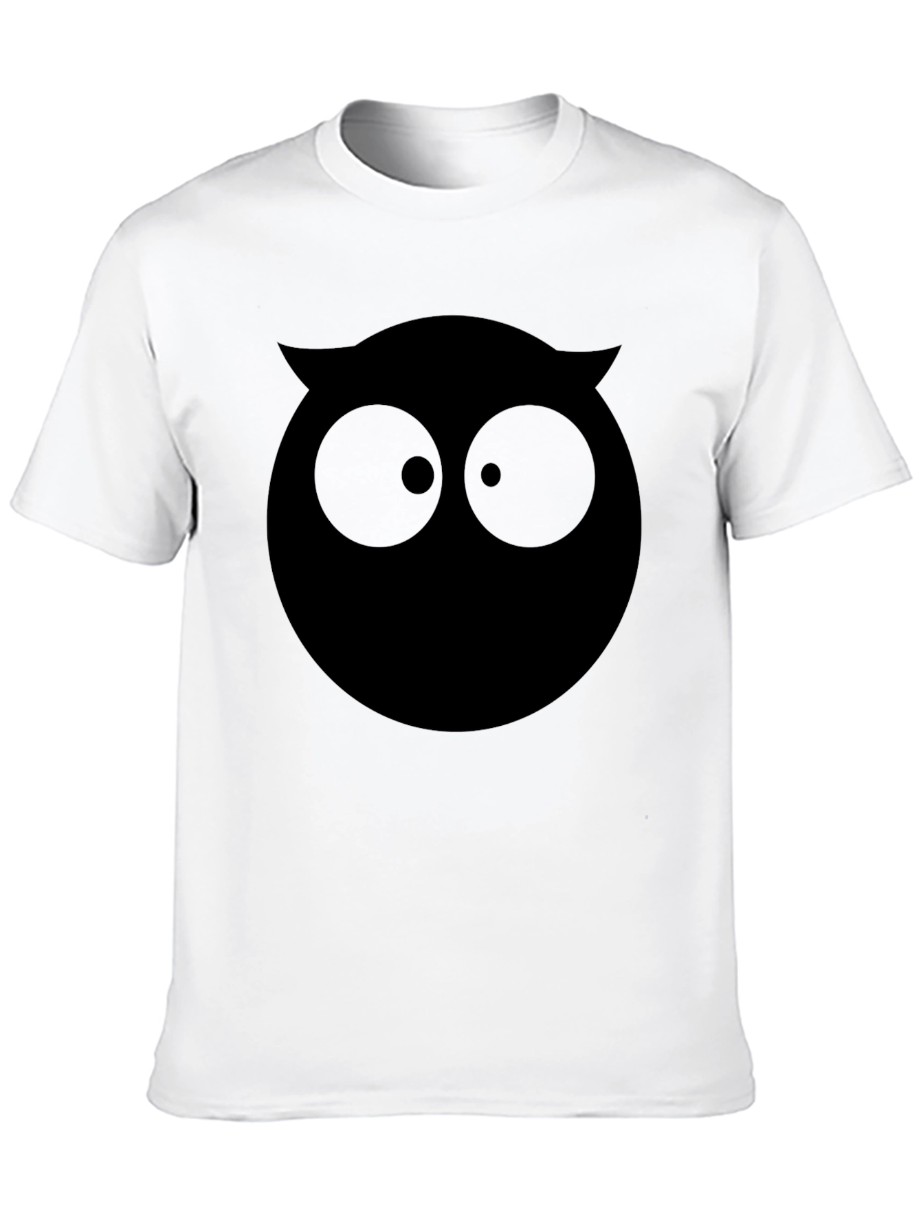 Black Black Owl Face Graphic Tee - Men's Casual T-Shirt view 10