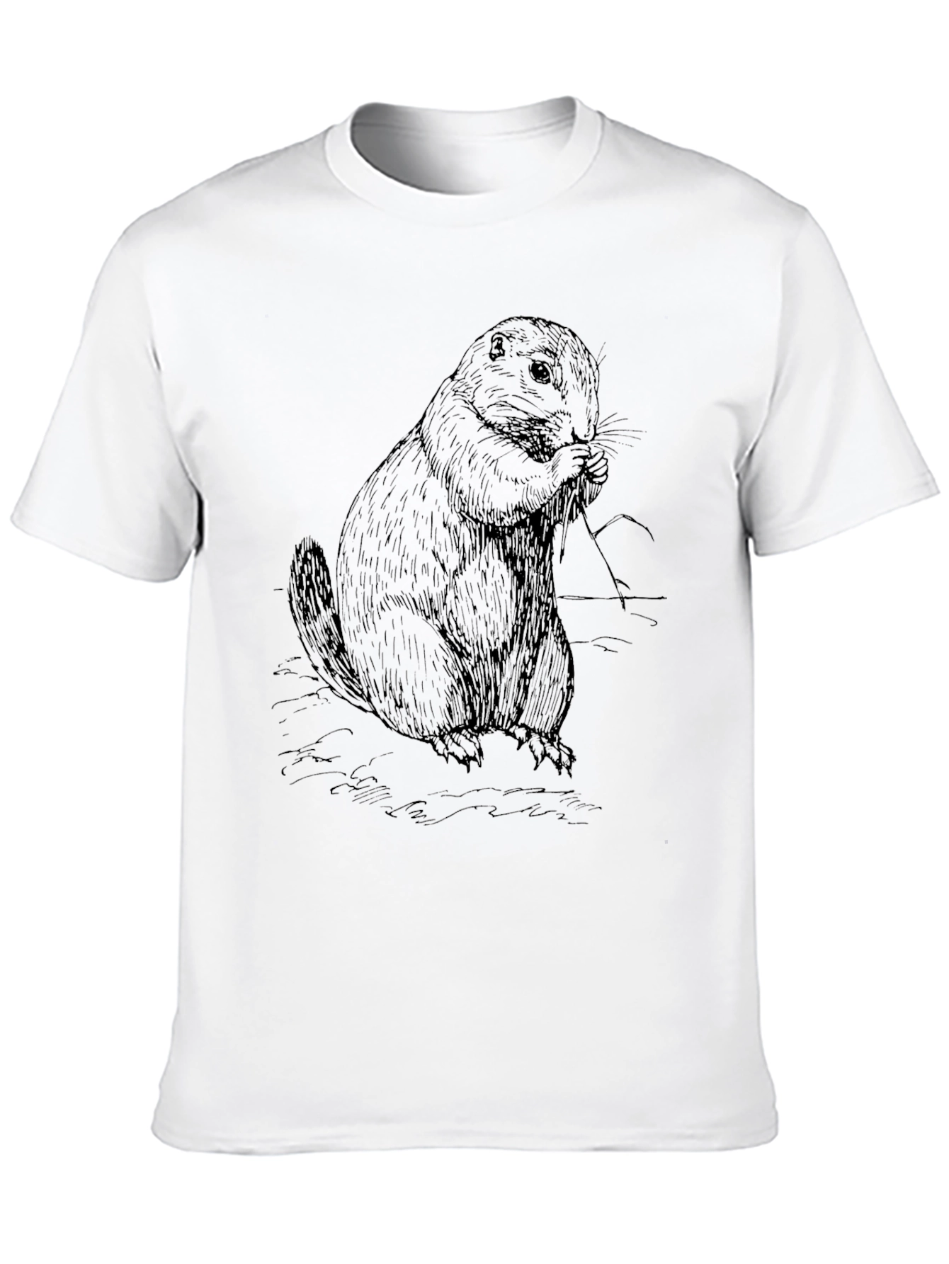 Black Groundhog Graphic Tee - Black Cotton Blend view 10