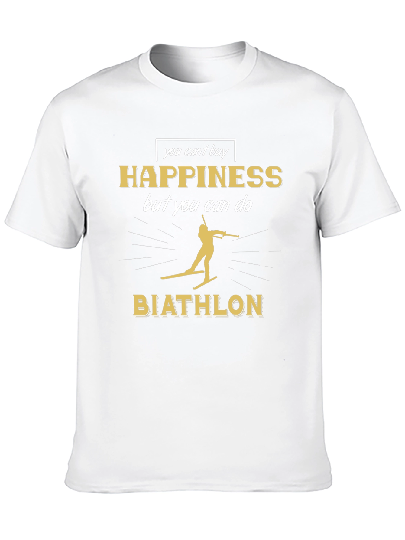 Black Biathlon Happiness Graphic Tee view 10