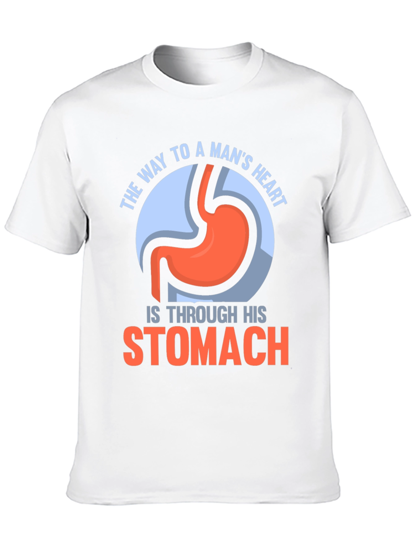 Black Funny Stomach T-Shirt - Way To A Man's Heart view 10