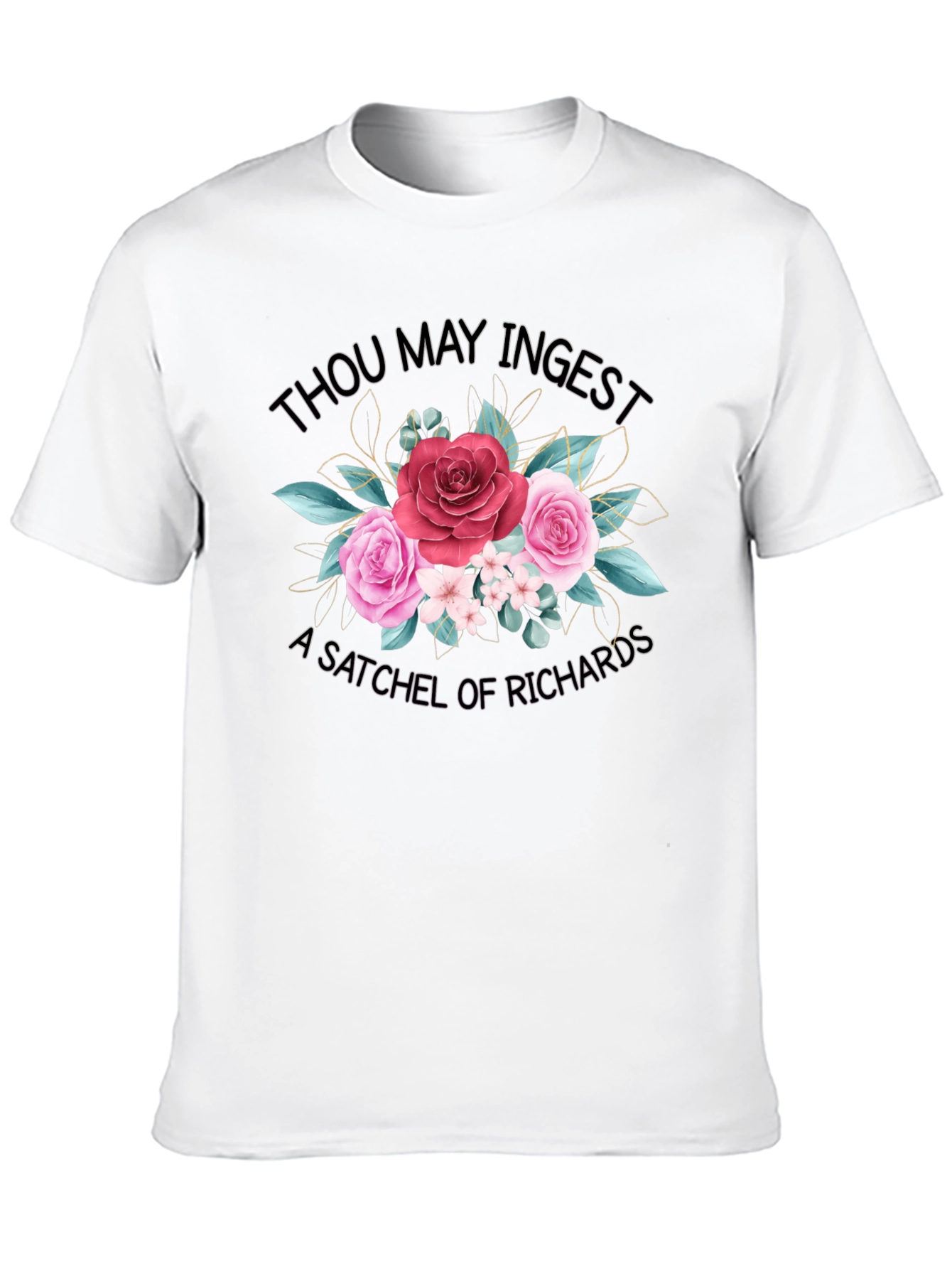 Black Thou May Ingest A Satchel of Richards T-Shirt view 10