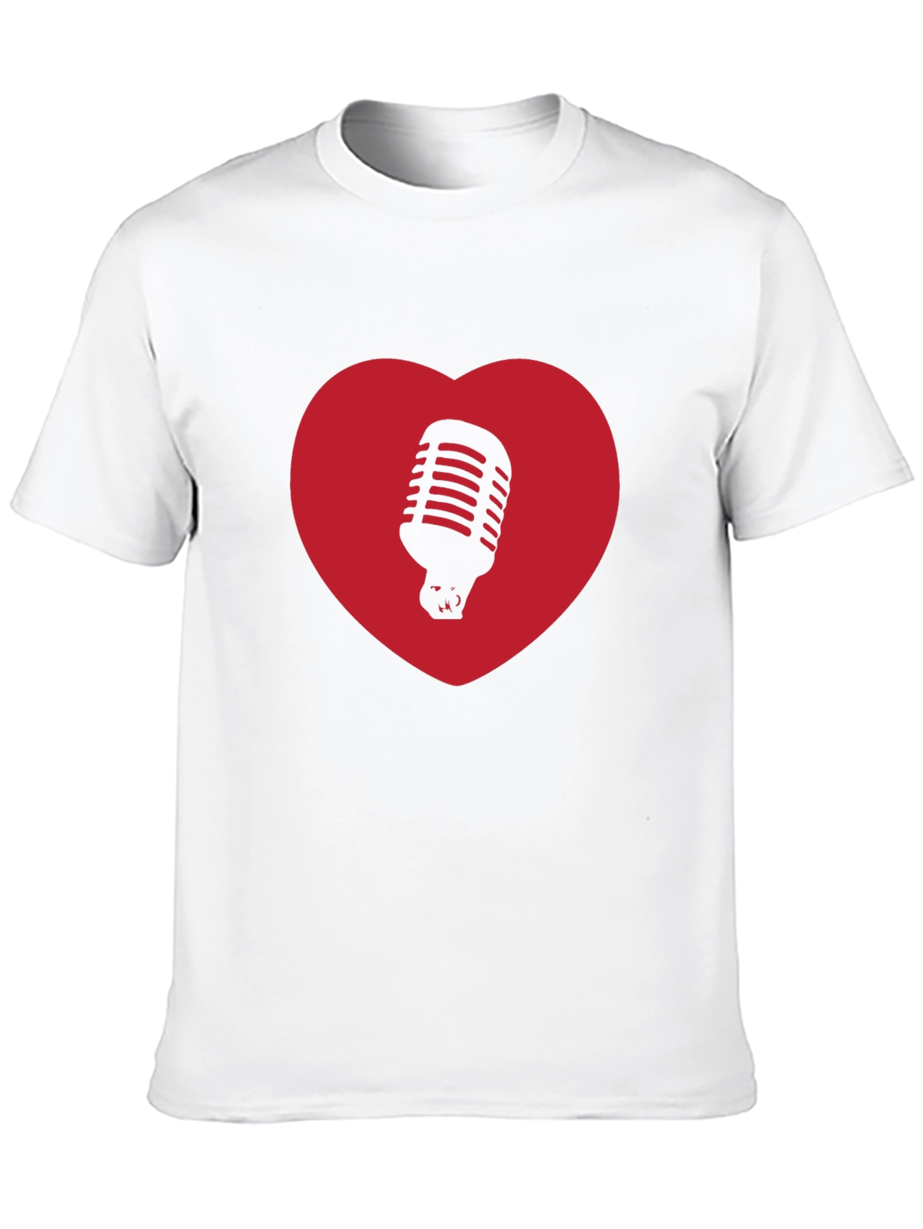 Black Retro Mic Heart T-Shirt - Music Lover Tee view 10