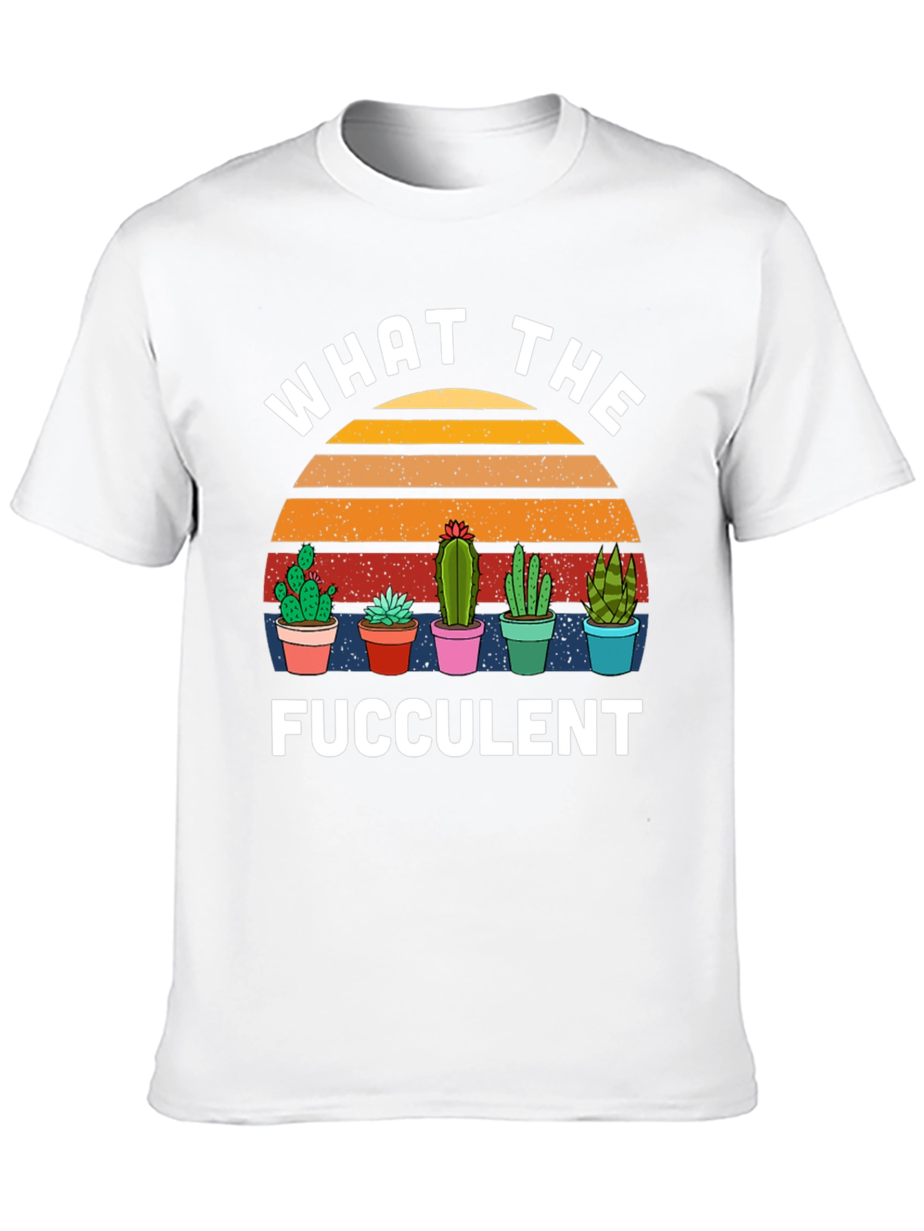 Black What the Fucculent T-Shirt Cactus Graphic Tee view 10
