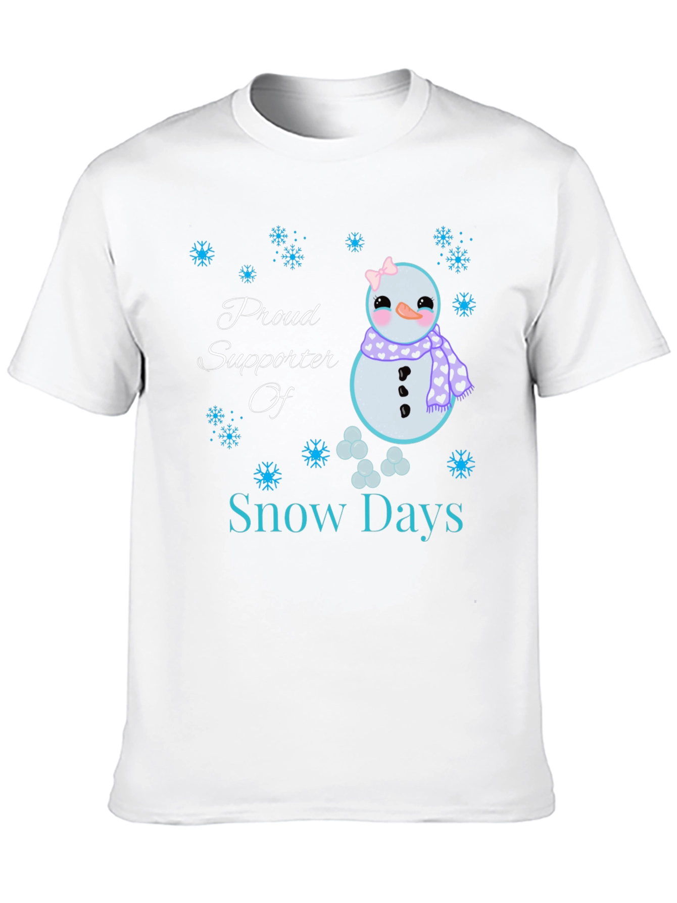 Black Proud Supporter of Snow Days T-Shirt view 10