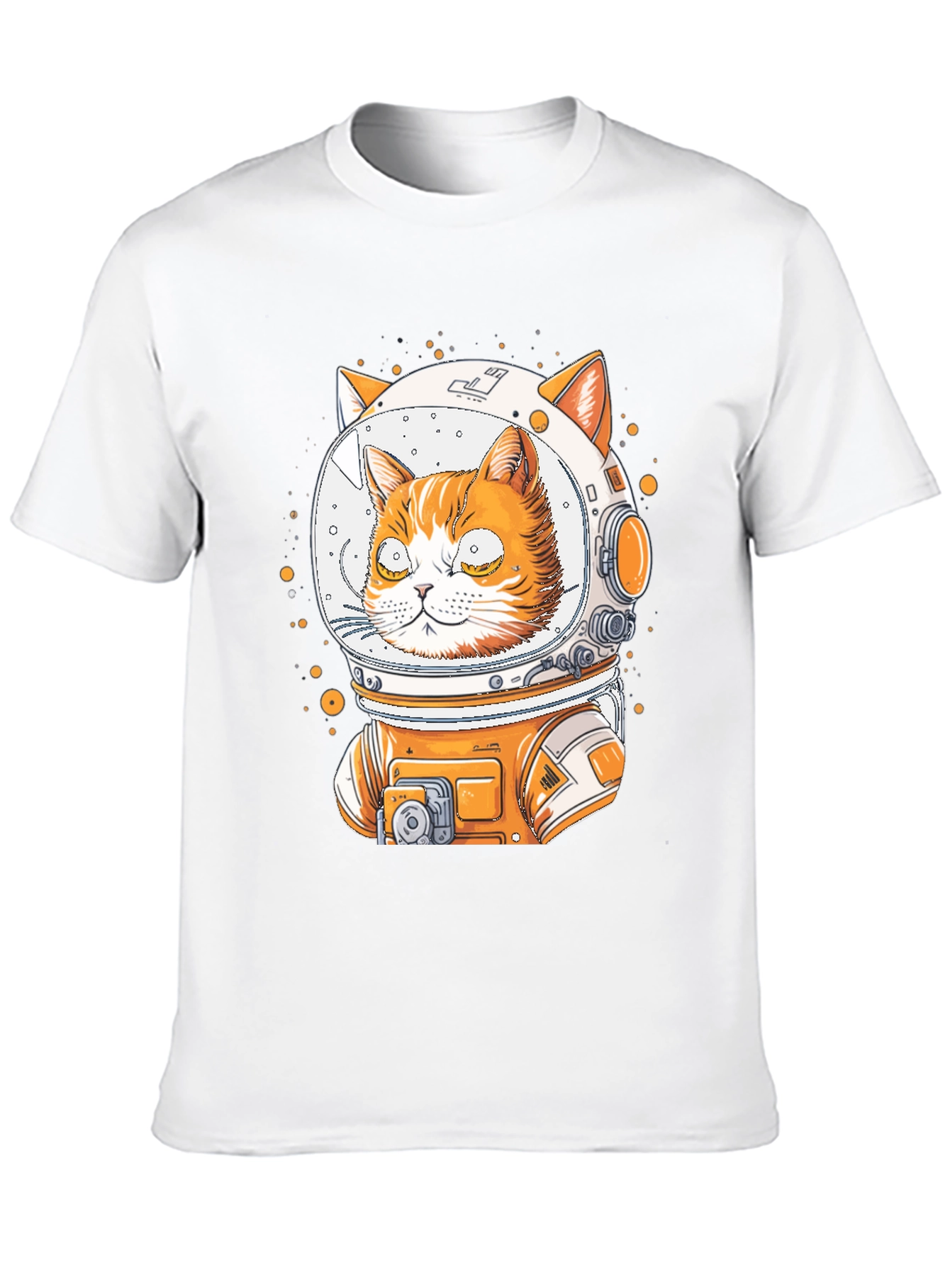 Black Astronaut Cat Graphic T-Shirt view 10