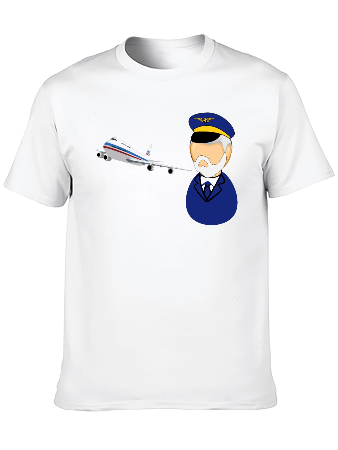 Black Pilot & Plane Graphic Tee - Aviation T-Shirt view 10