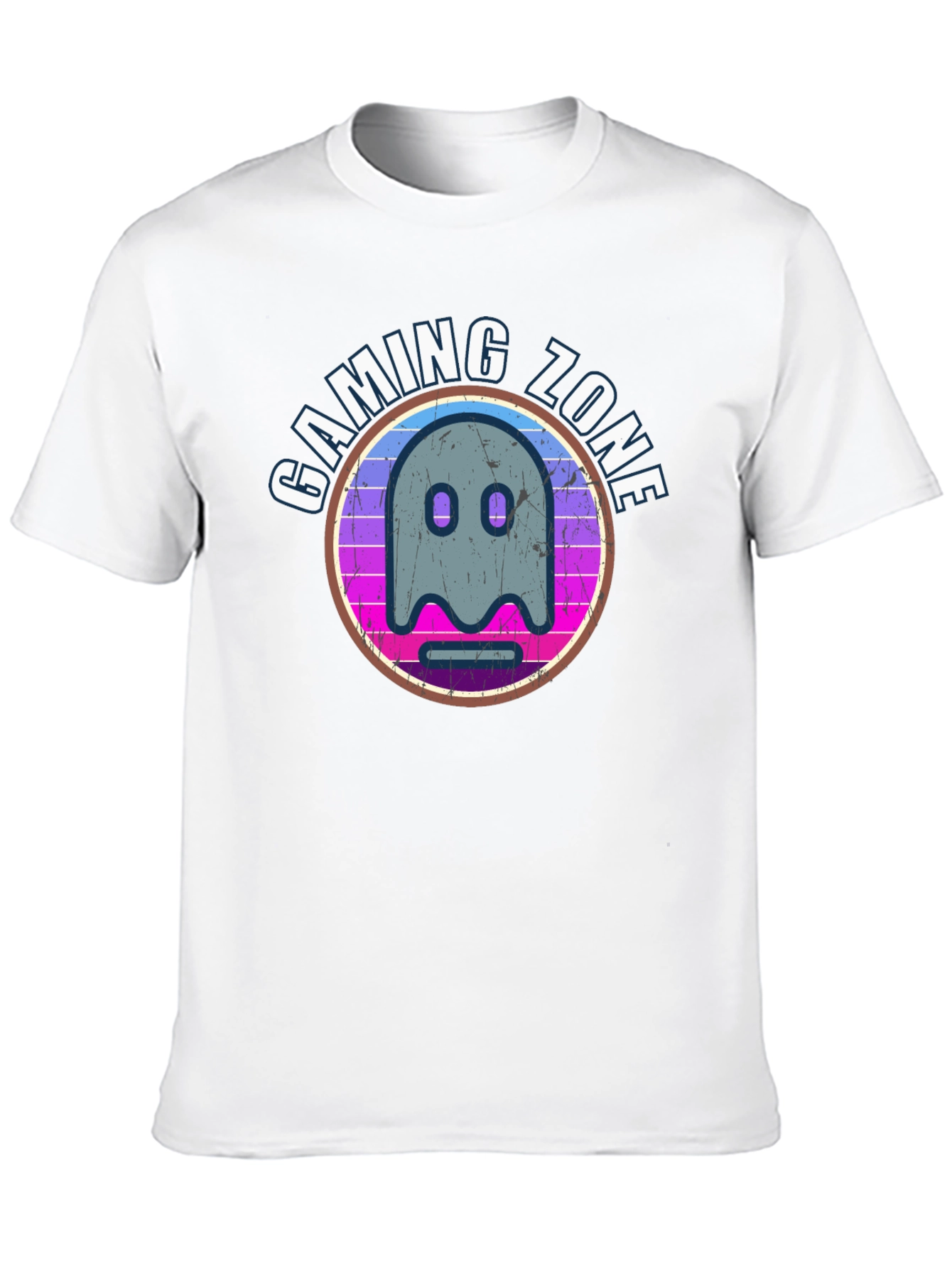 Black Gaming Zone Ghost Graphic T-Shirt view 10