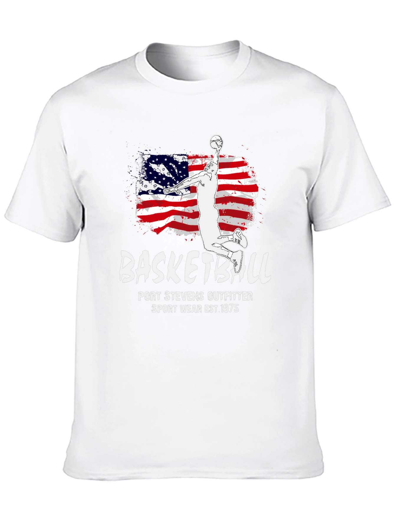 Black Basketball USA Flag Graphic Tee - Port Stevens Outfitters view 10