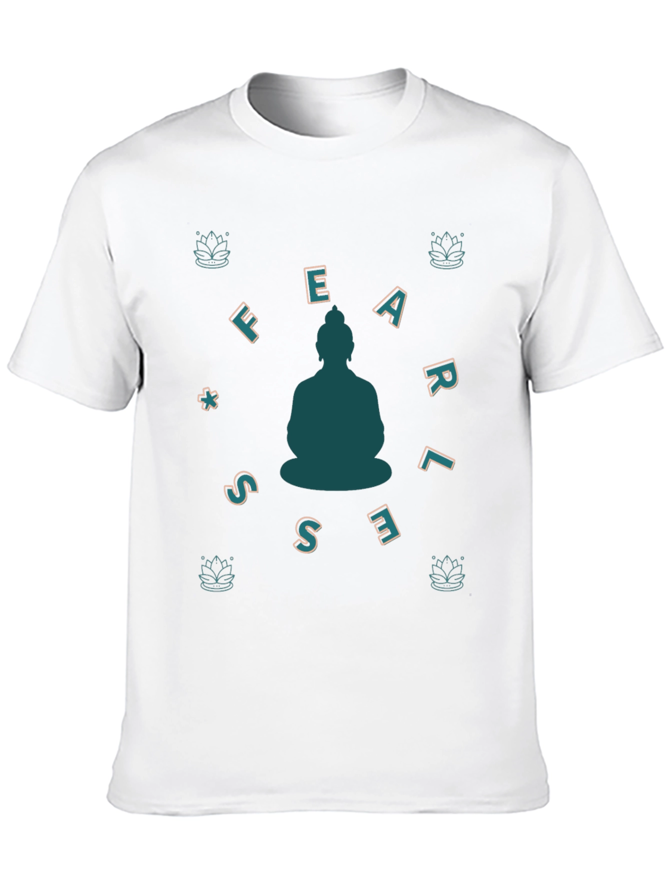 Black Fearless Buddha Graphic Tee view 10