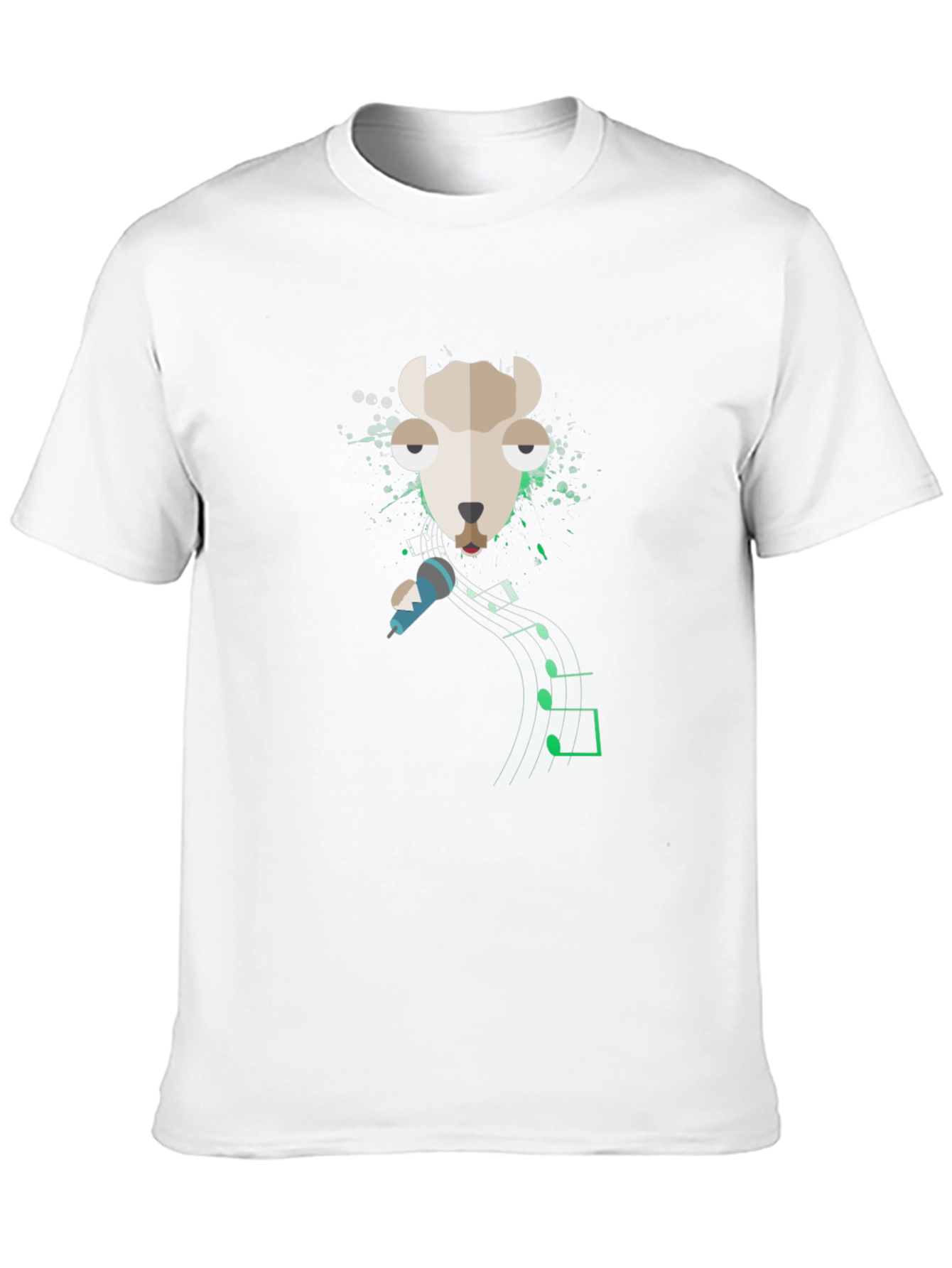 Black Singing Llama Graphic Tee - Cool Musical Design view 10