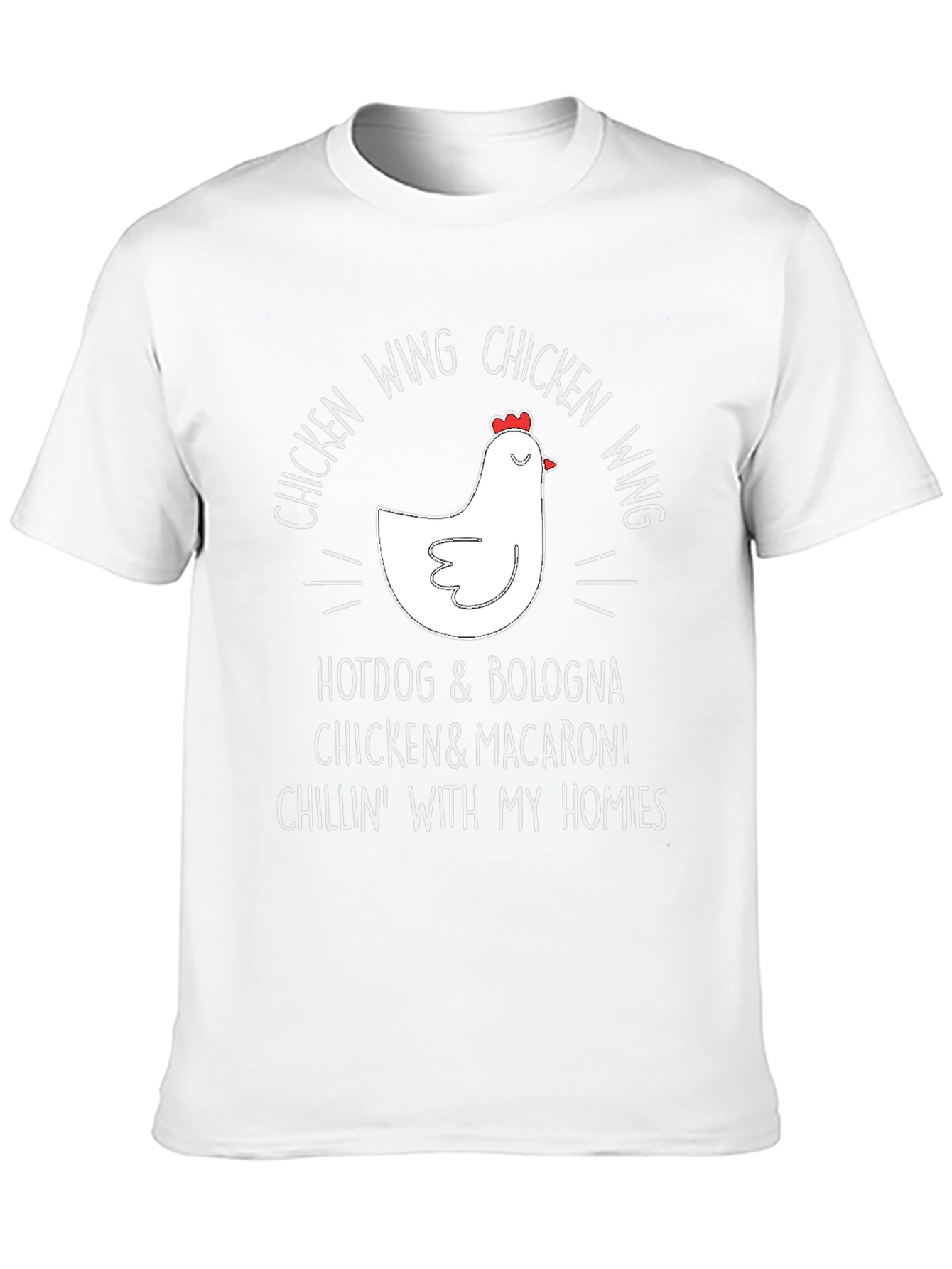 Black Chicken Wing Novelty Graphic T-Shirt view 10