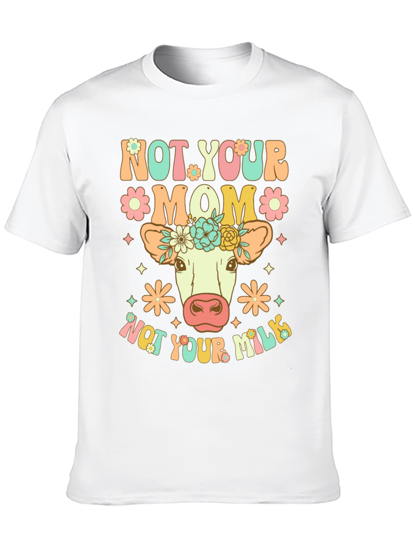 Black Not Your Mom, Not Your Milk Vegan T-Shirt view 10