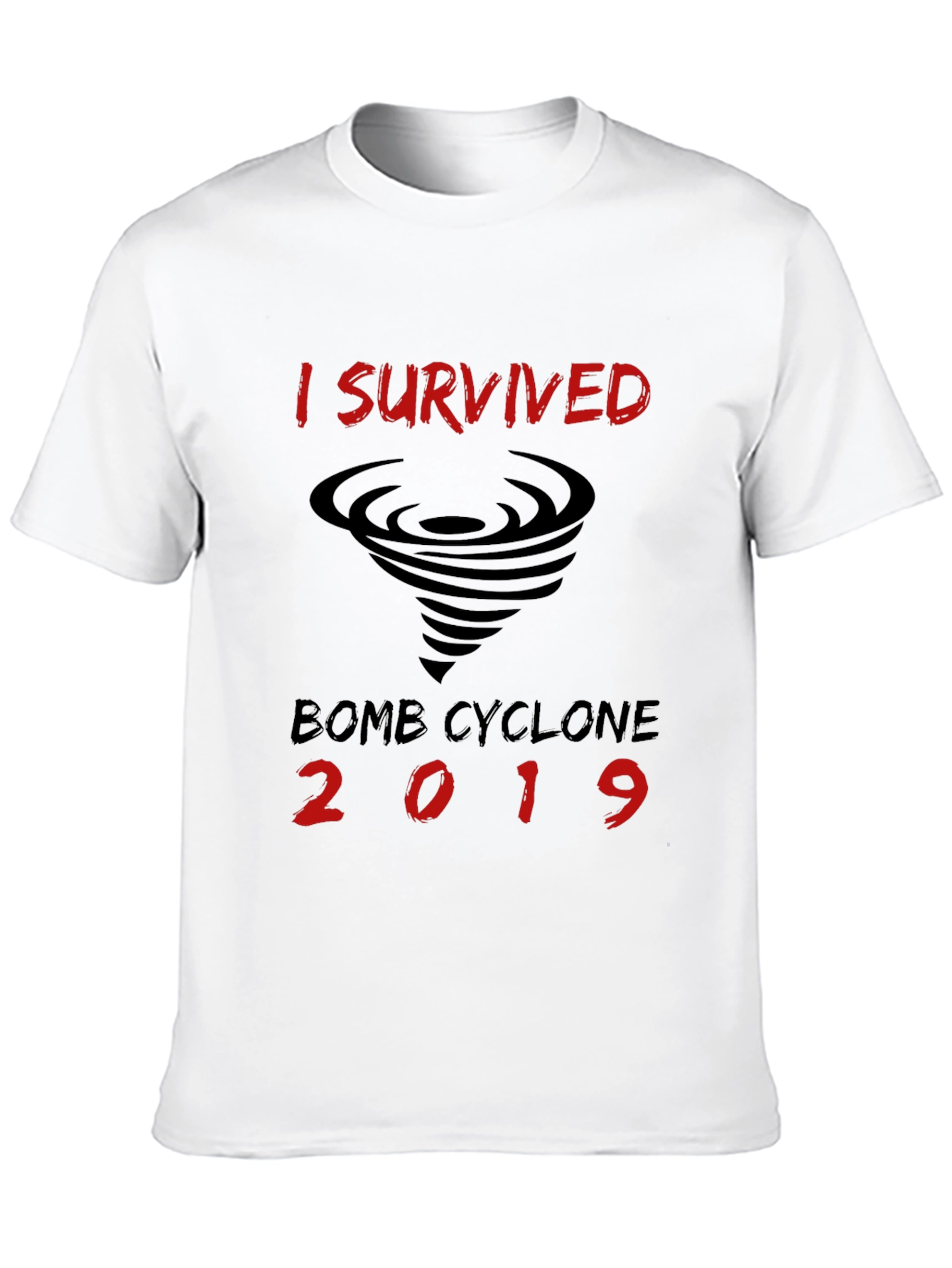 Black I Survived Bomb Cyclone 2019 T-Shirt view 10