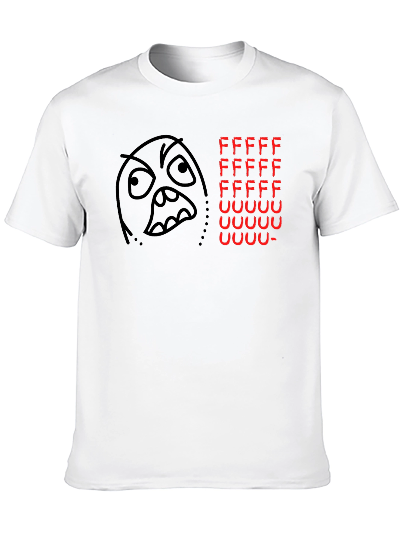 Black Rage Comic Black T-Shirt - FFFFFFFUUUUUU view 10