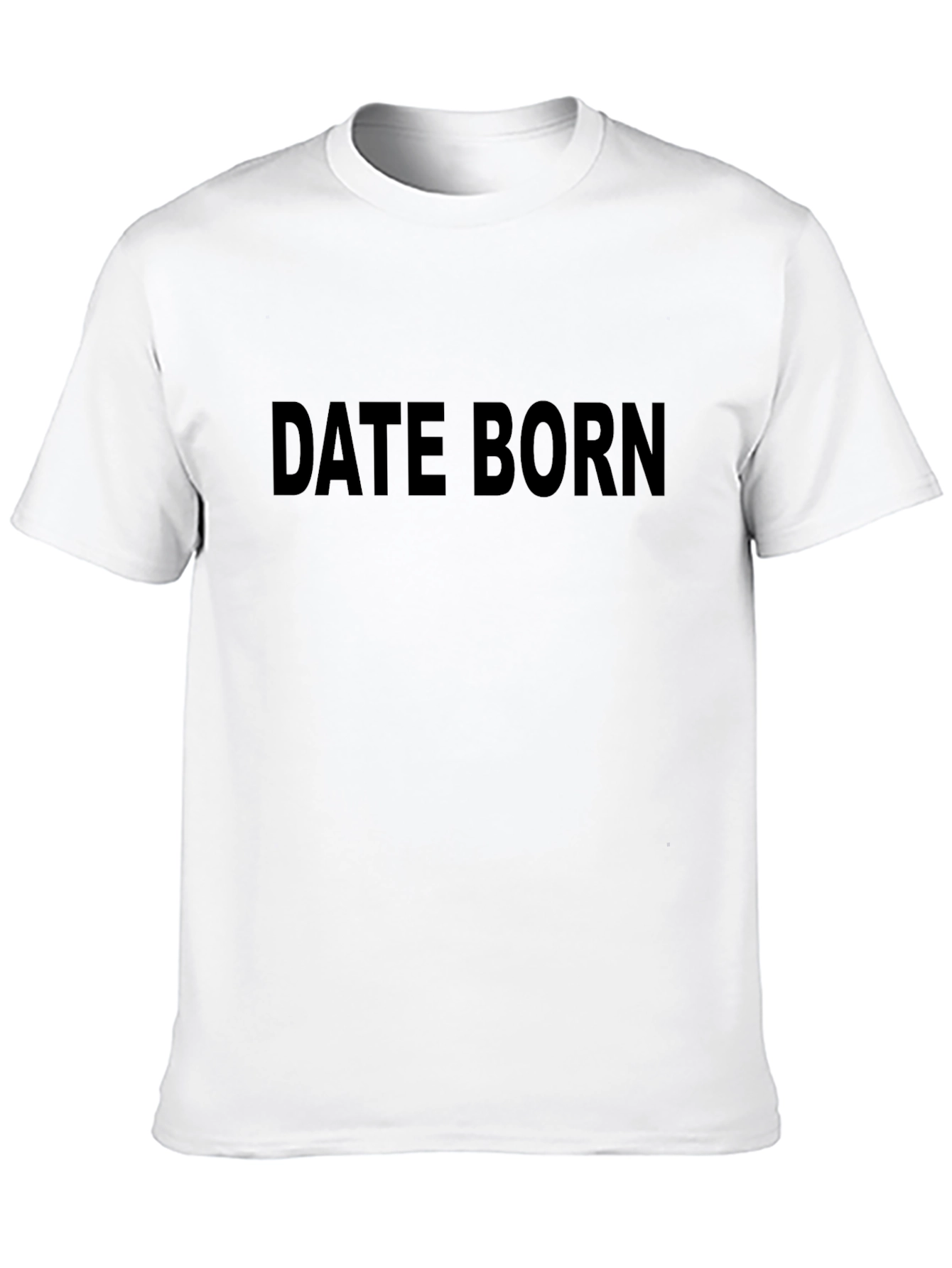 Black Date Born Crewneck T-Shirt view 10