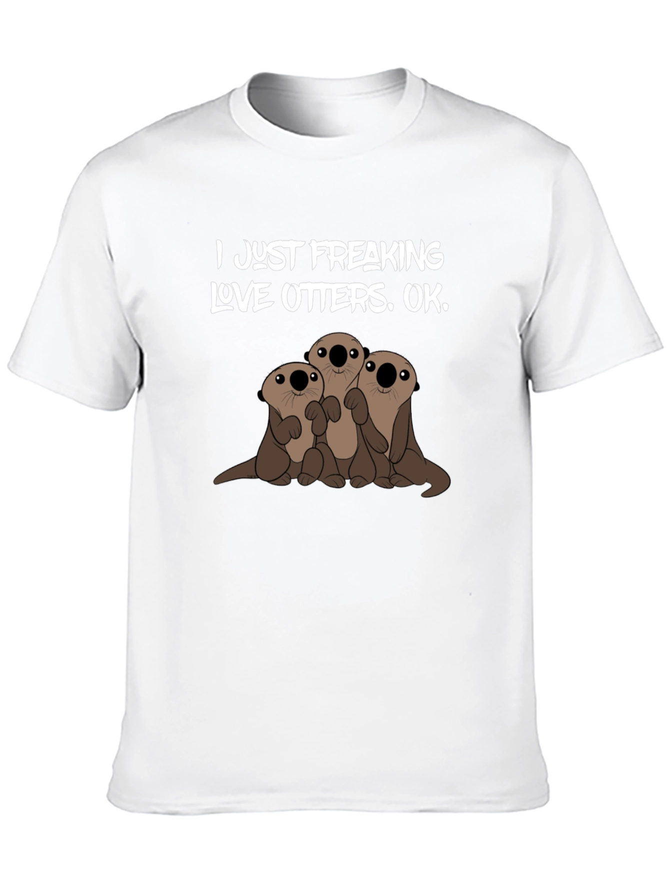 Black I Love Otters Graphic Tee view 10