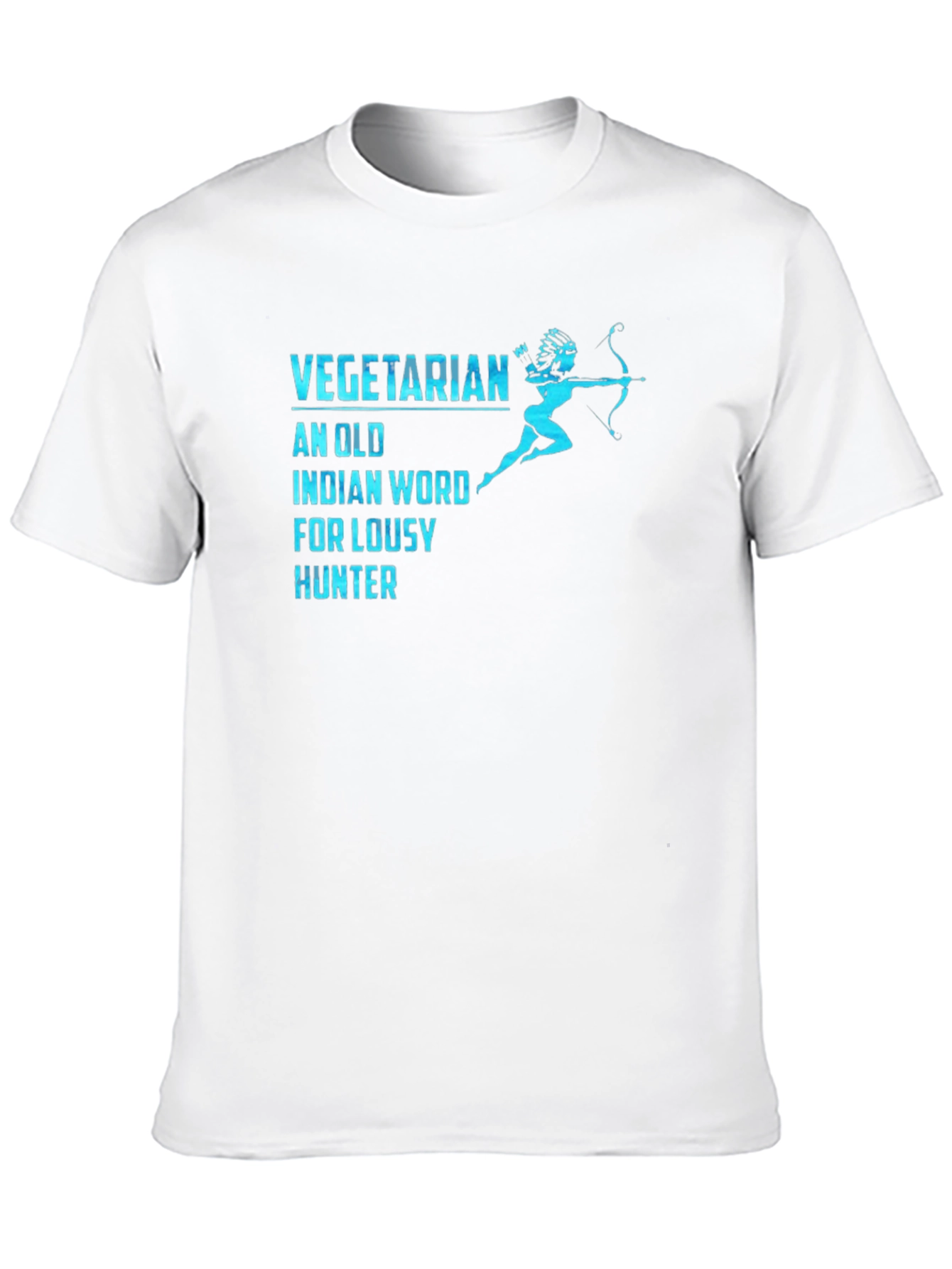 Black Vegetarian Lousy Hunter Funny Graphic T-Shirt view 10