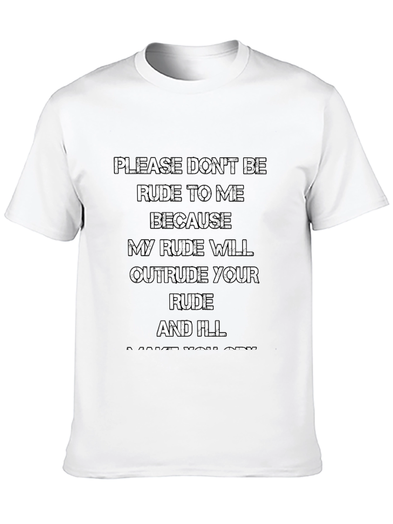 Black Rude Humor Graphic Tee view 10