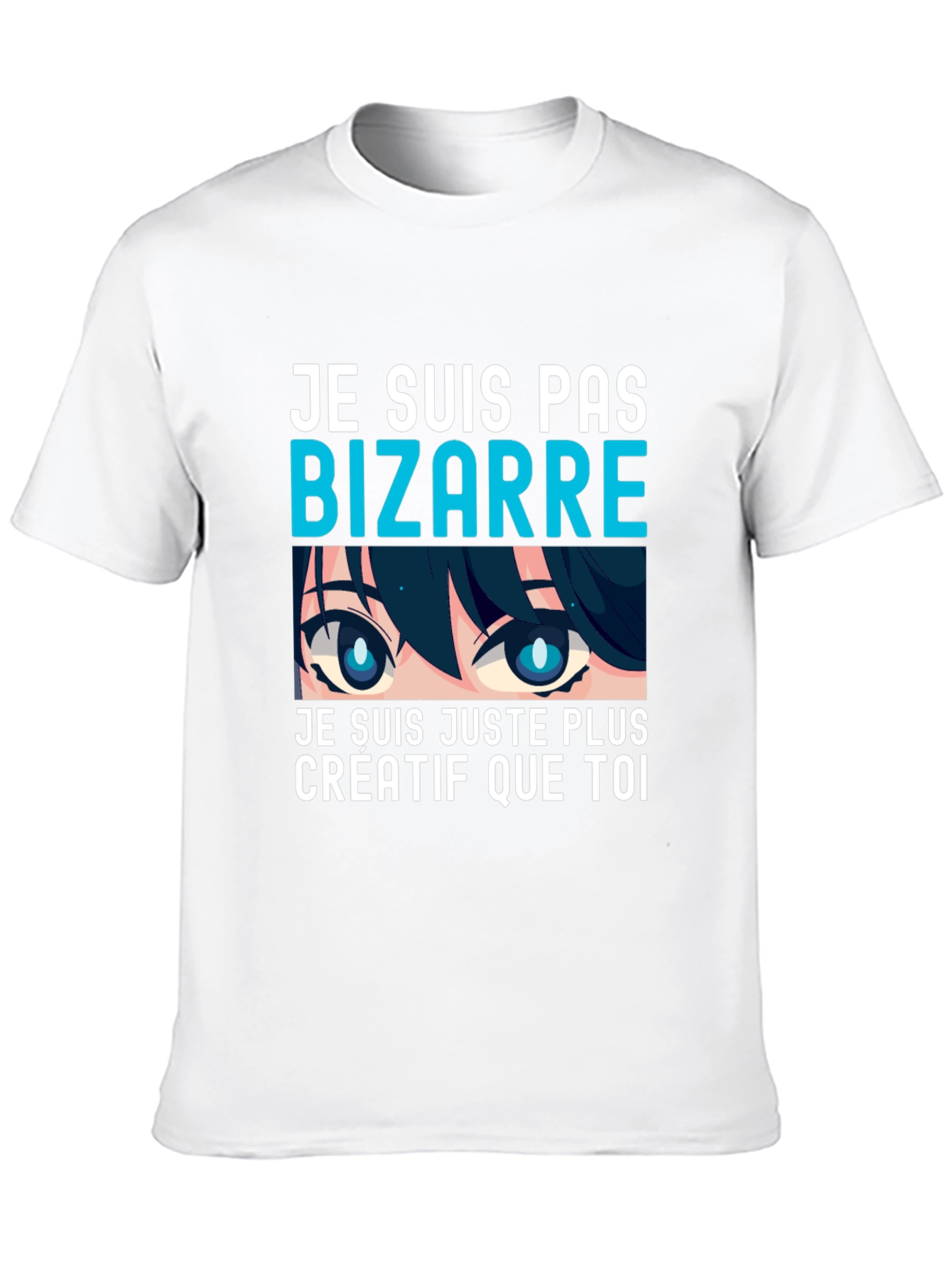 Black Creative Anime Eyes Graphic T-Shirt - Unique Tee view 10