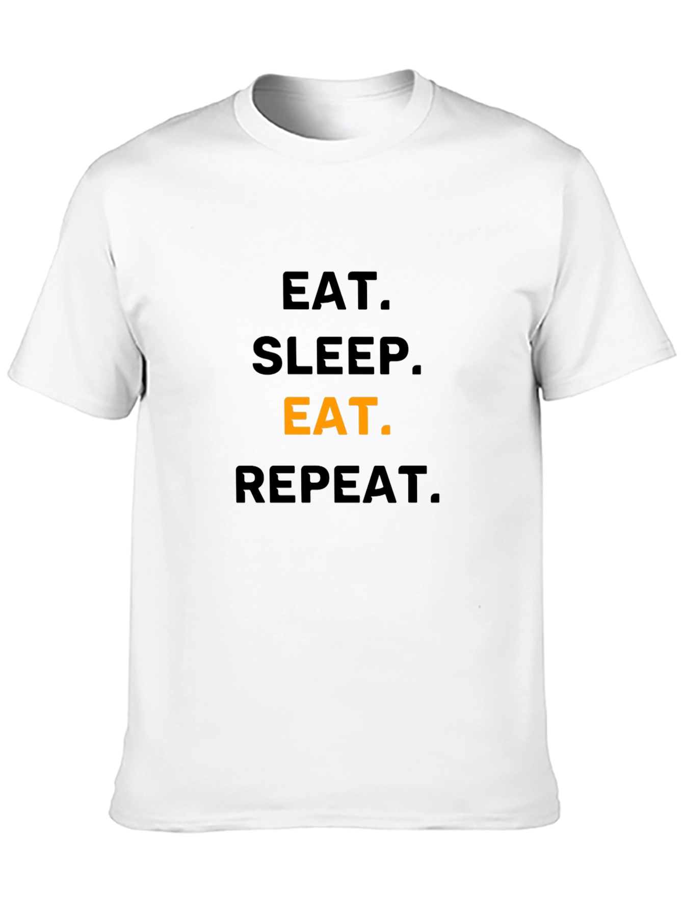 Black Eat, Sleep, Eat, Repeat T-Shirt - Funny Foodie Tee view 10