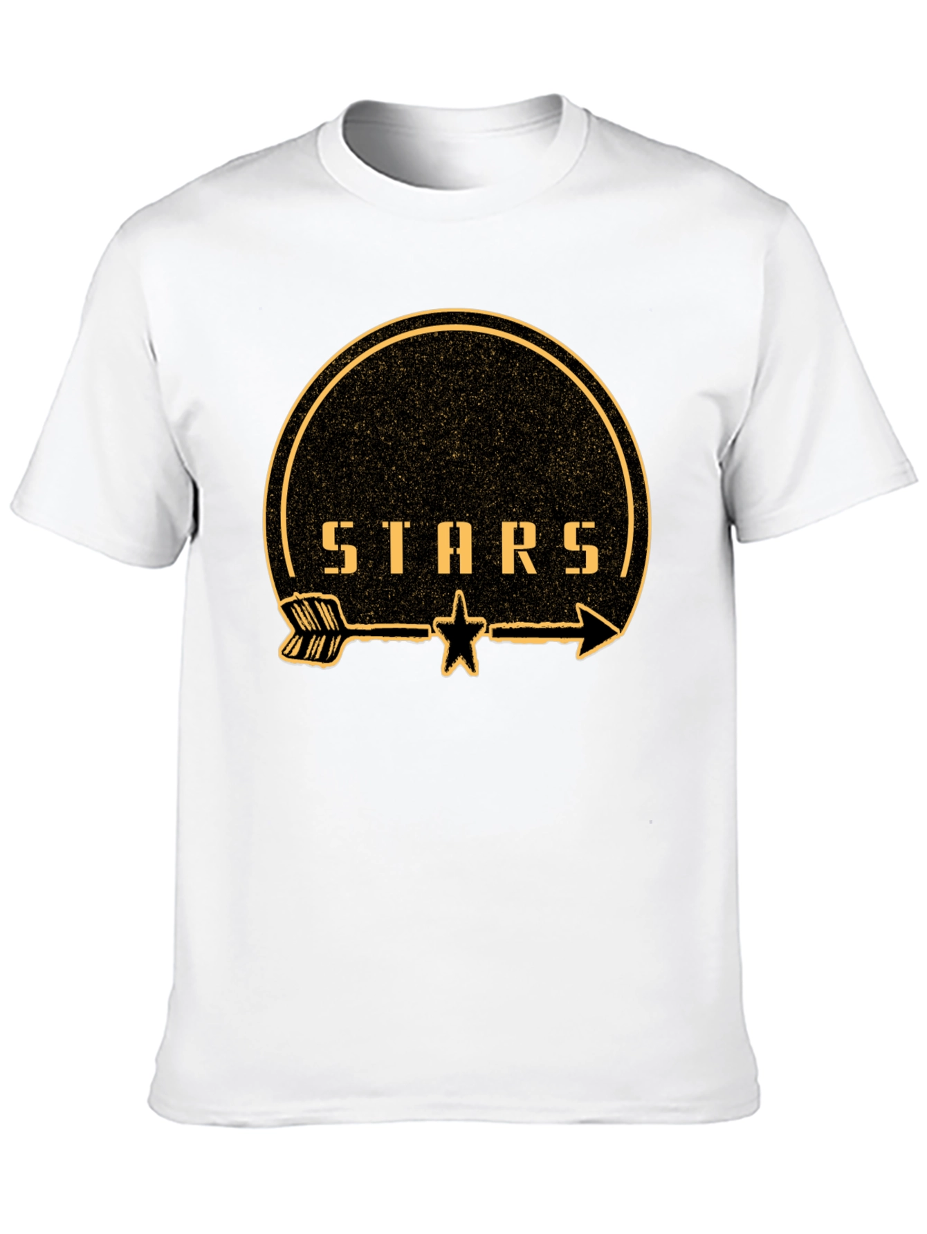 Black Stars Arrow Graphic T-Shirt - Trendy Casual Top view 10