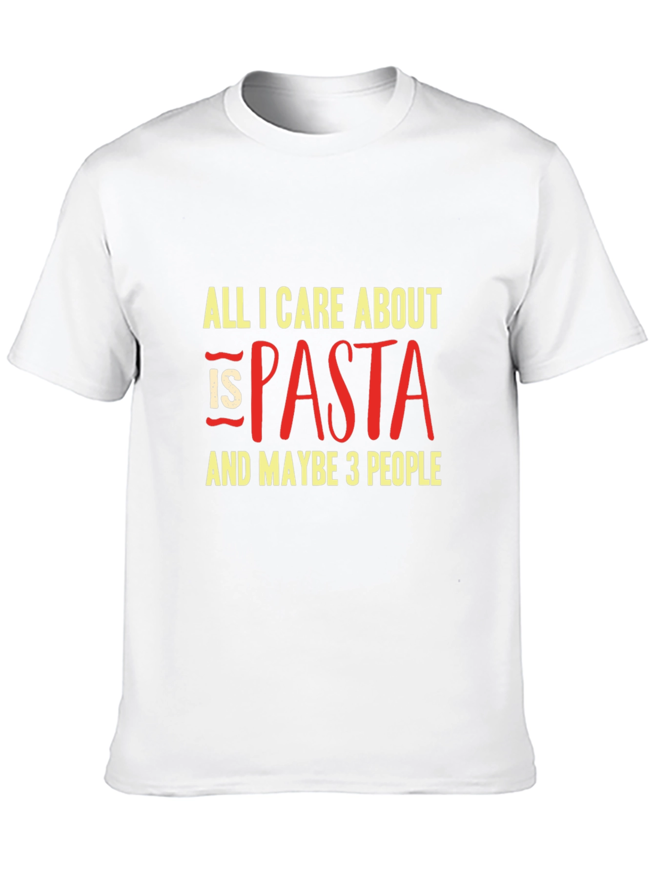 Black Pasta Lover T-Shirt - All I Care About is Pasta! view 10