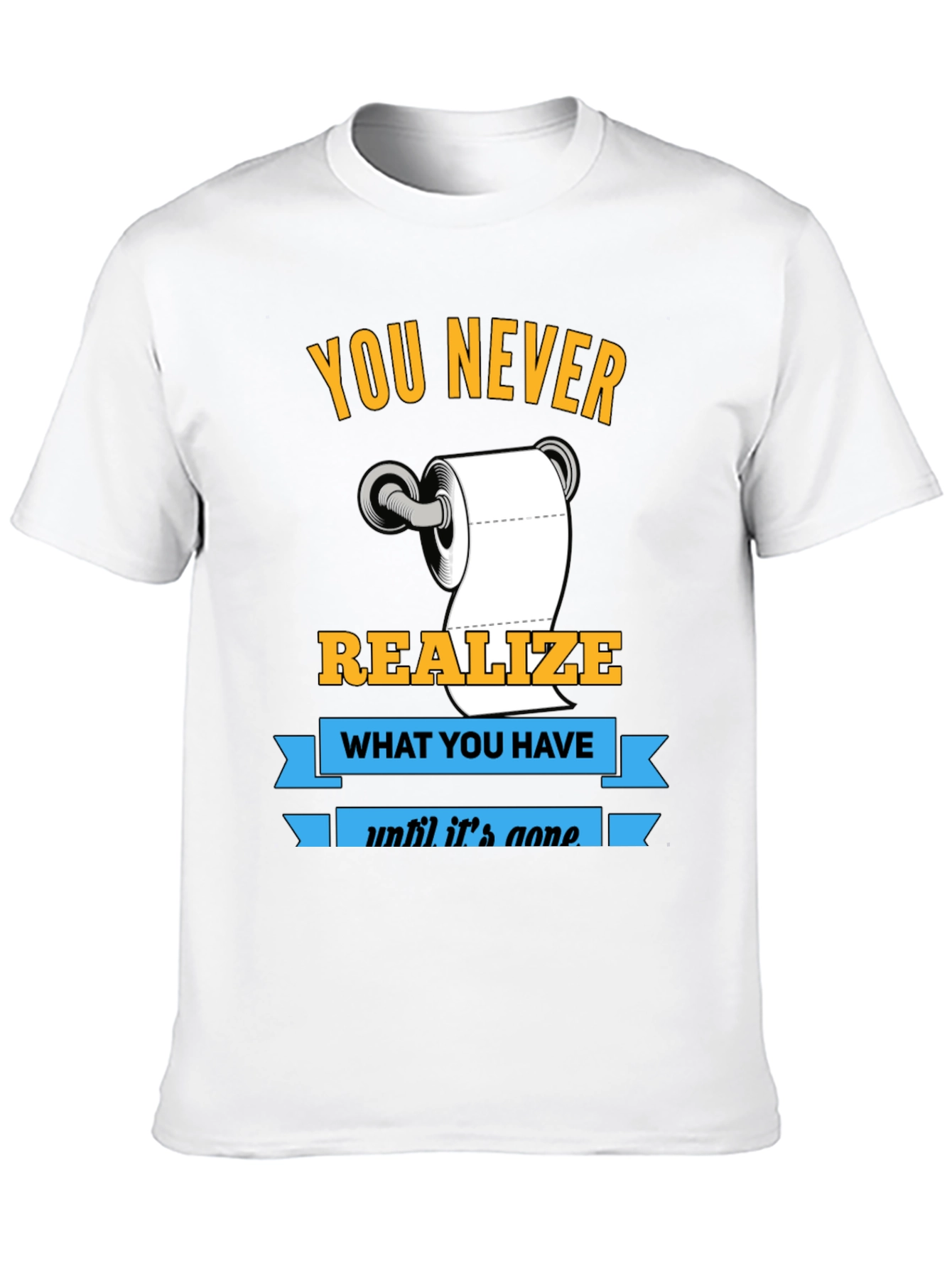 Black Funny Toilet Paper Graphic T-Shirt view 10