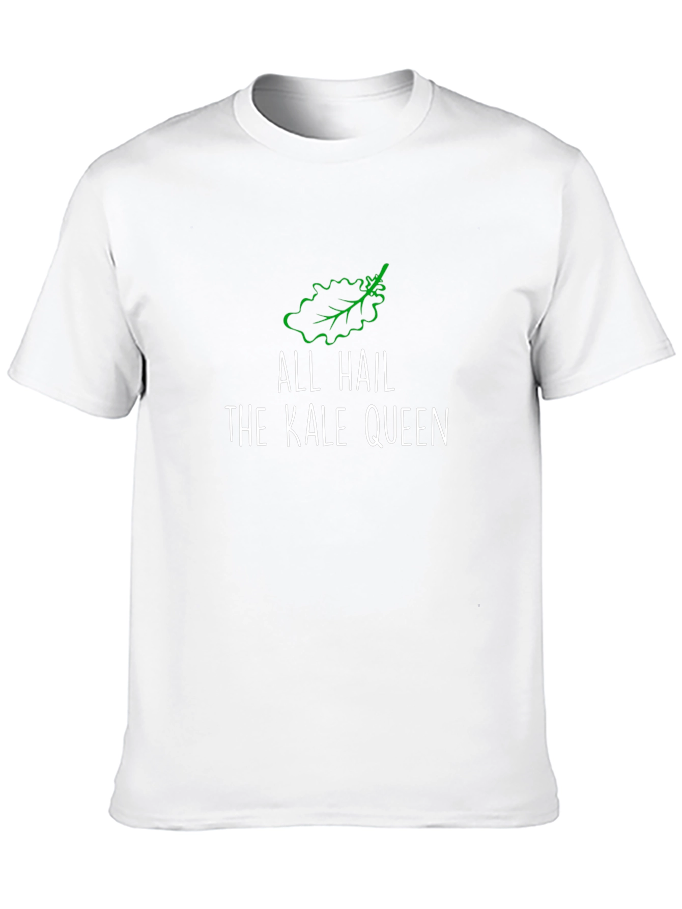 Black All Hail the Kale Queen T-Shirt - Black Cotton Tee view 10