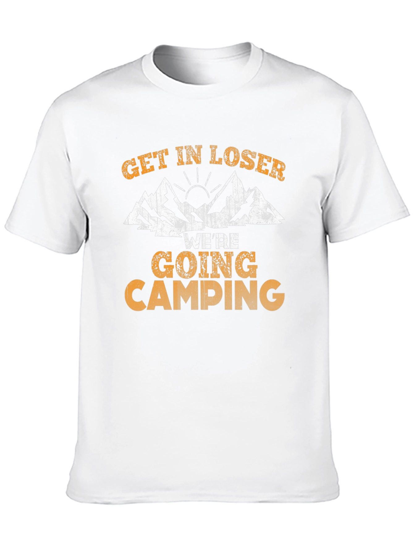 Black Get In Loser We're Going Camping Graphic T-Shirt view 10