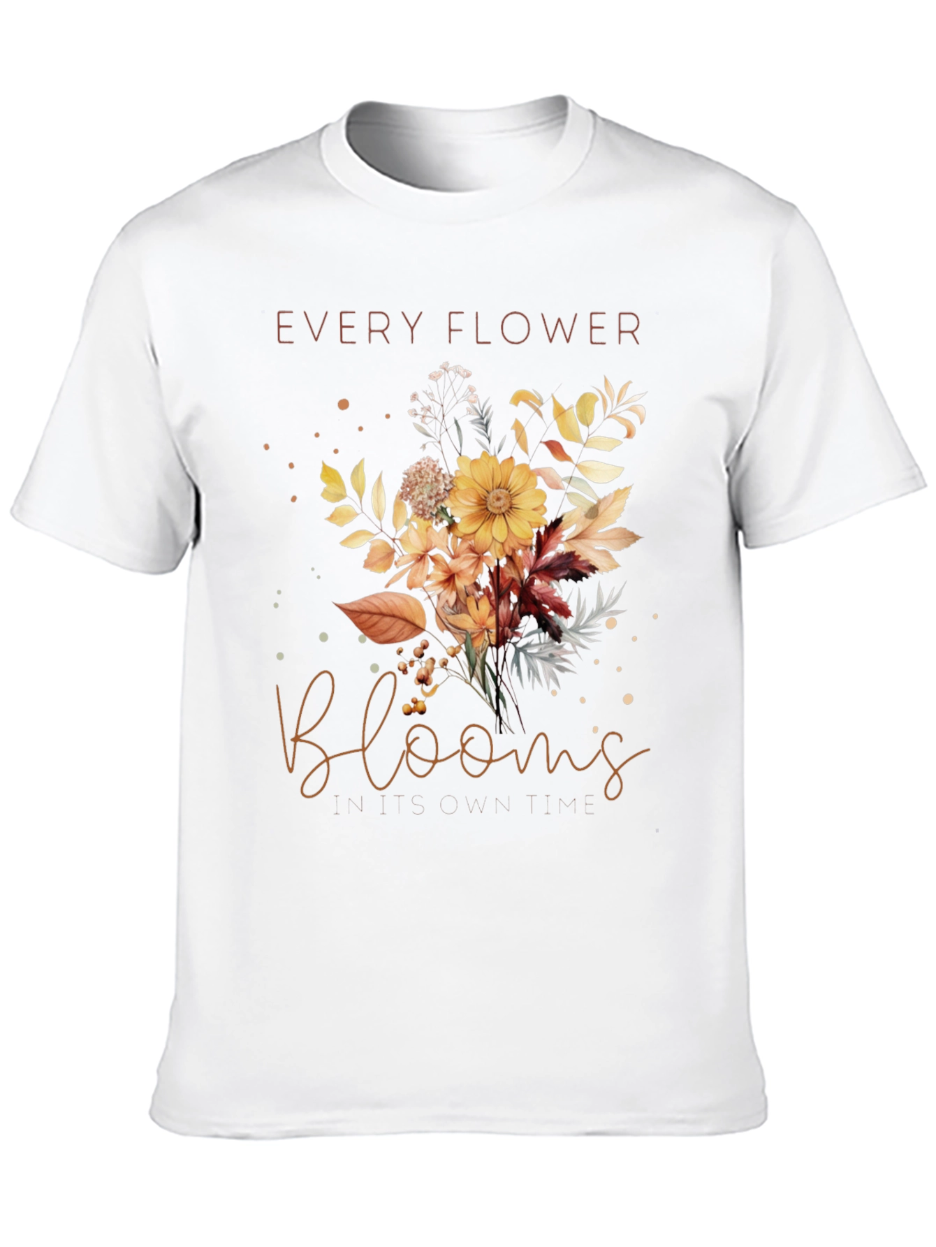 Black Every Flower Blooms T-Shirt - Floral Graphic Tee view 10