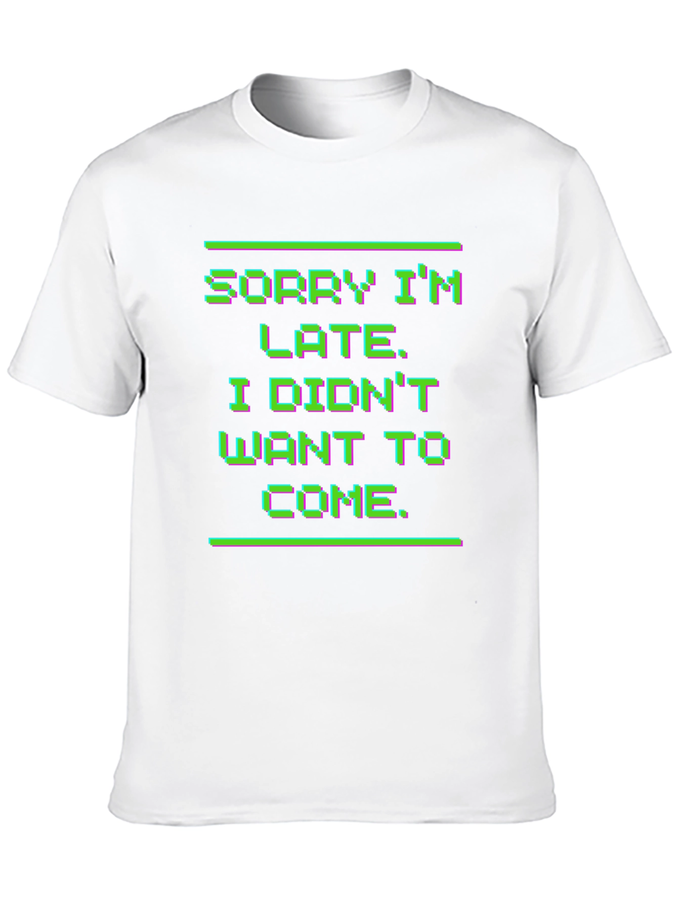 Black Sorry I'm Late T-Shirt view 10