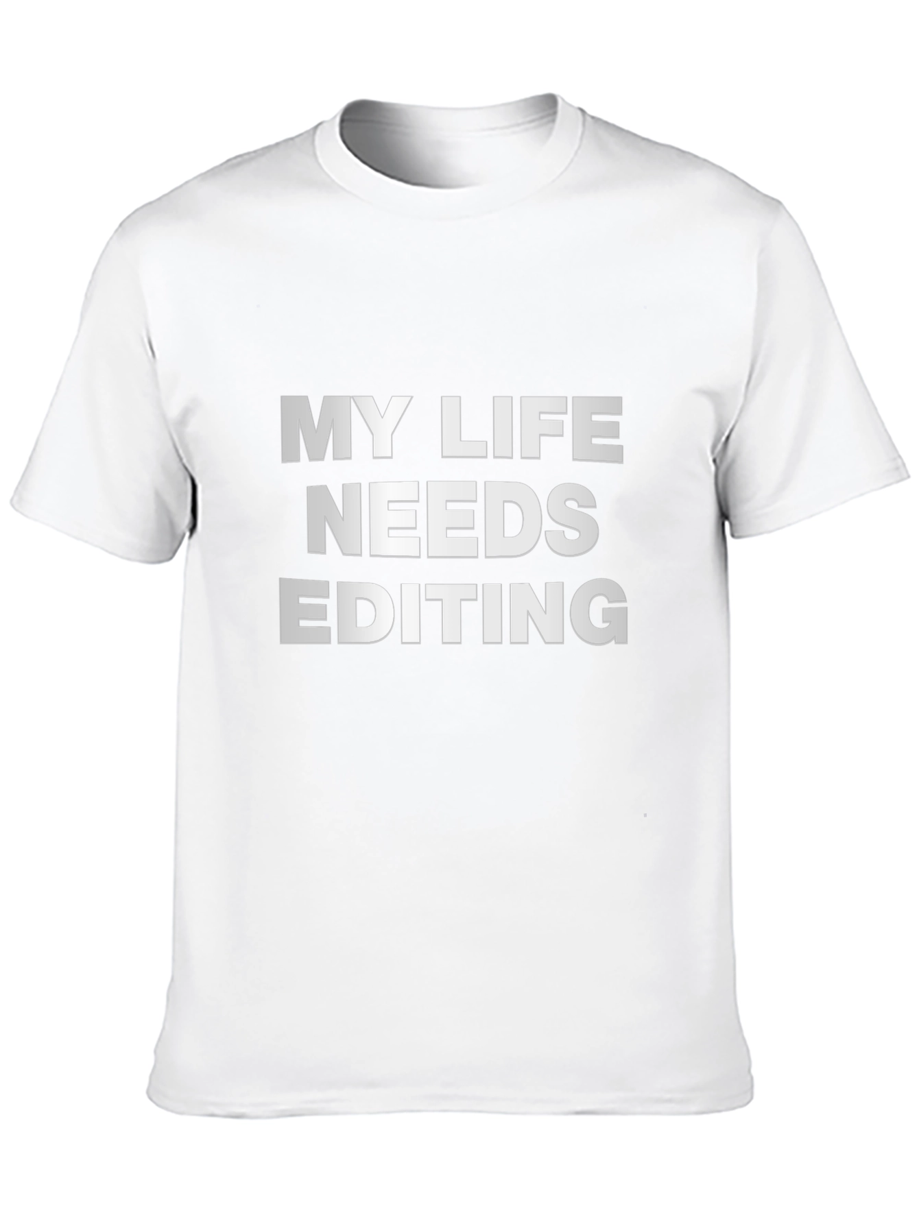 Black My Life Needs Editing Black T-Shirt view 10