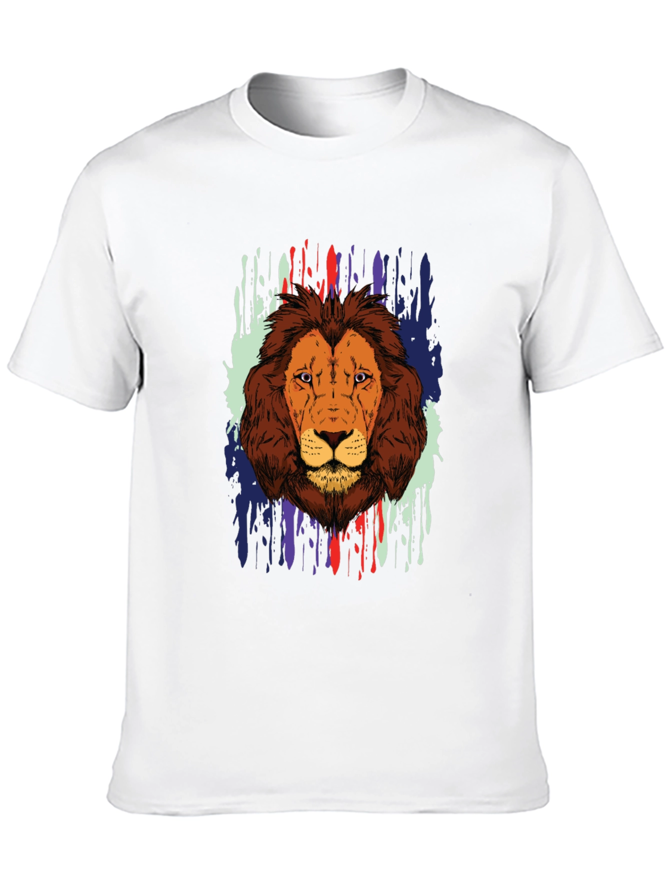 Black Lion Graphic Print Black T-Shirt view 10