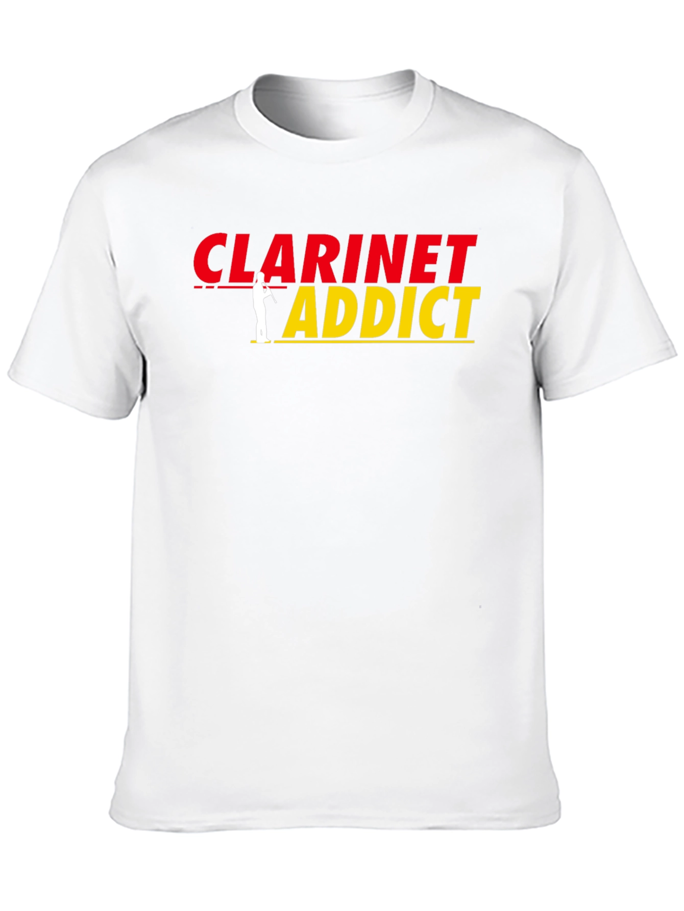 Black Clarinet Addict T-Shirt - Musical Instrument Player Tee view 10