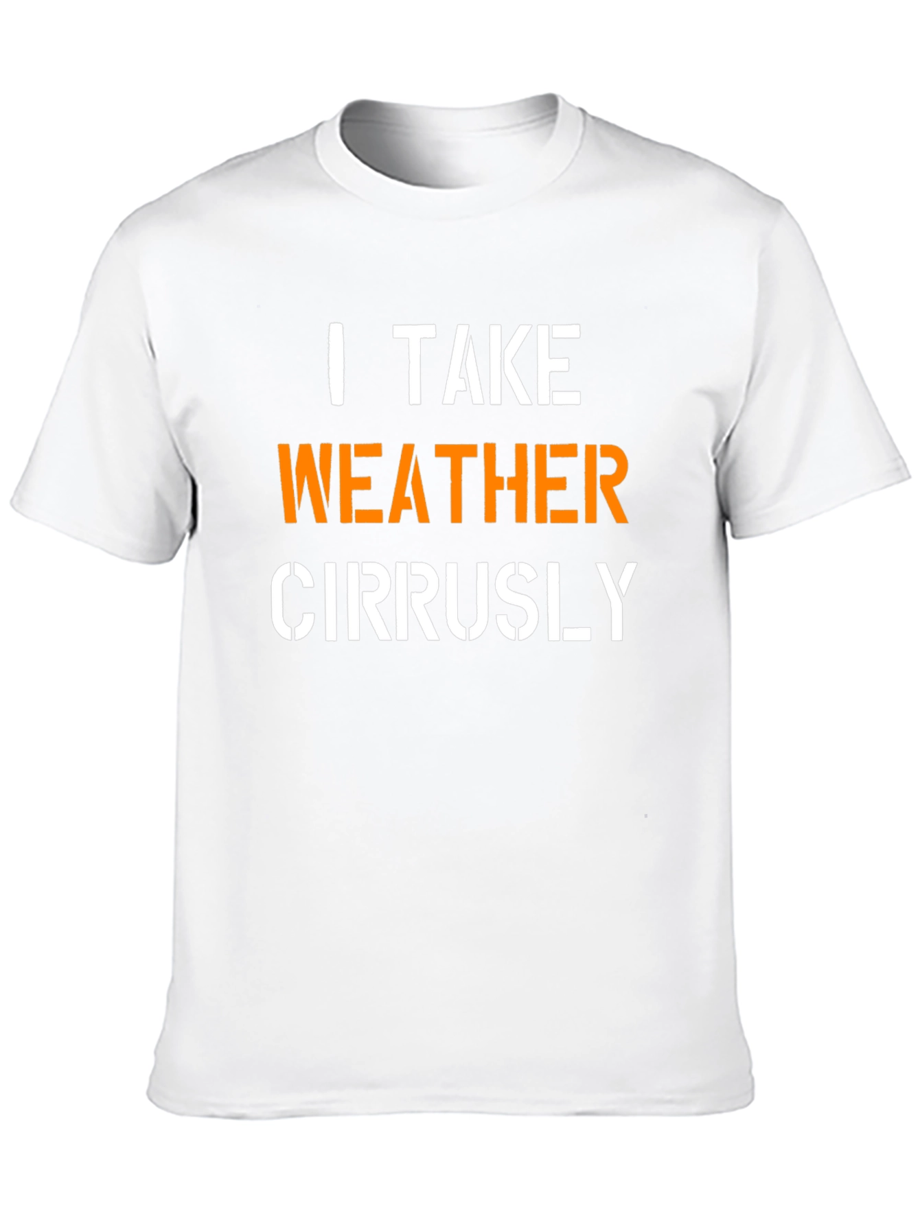 Black Weather Humor Tee - I Take Weather Cirrusly T-Shirt view 10