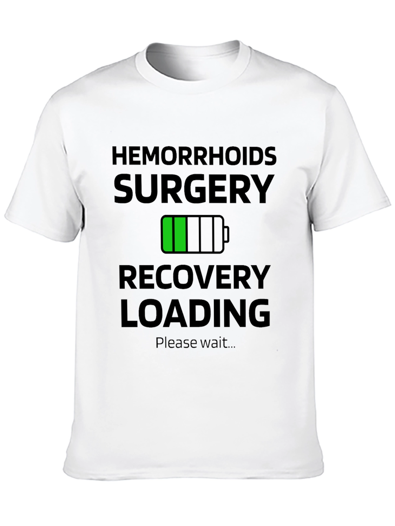 Black Hemorrhoids Surgery Recovery Funny T-Shirt view 10