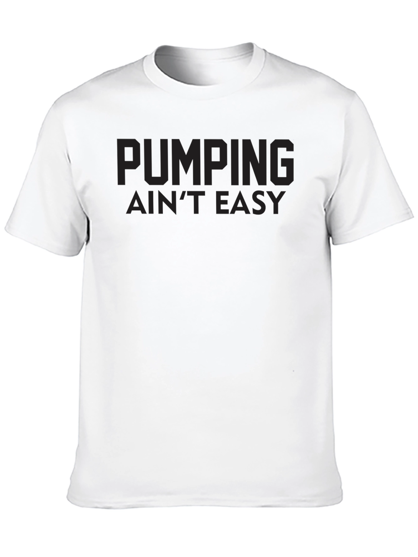Black Pumping Ain't Easy Black Graphic Tee view 10