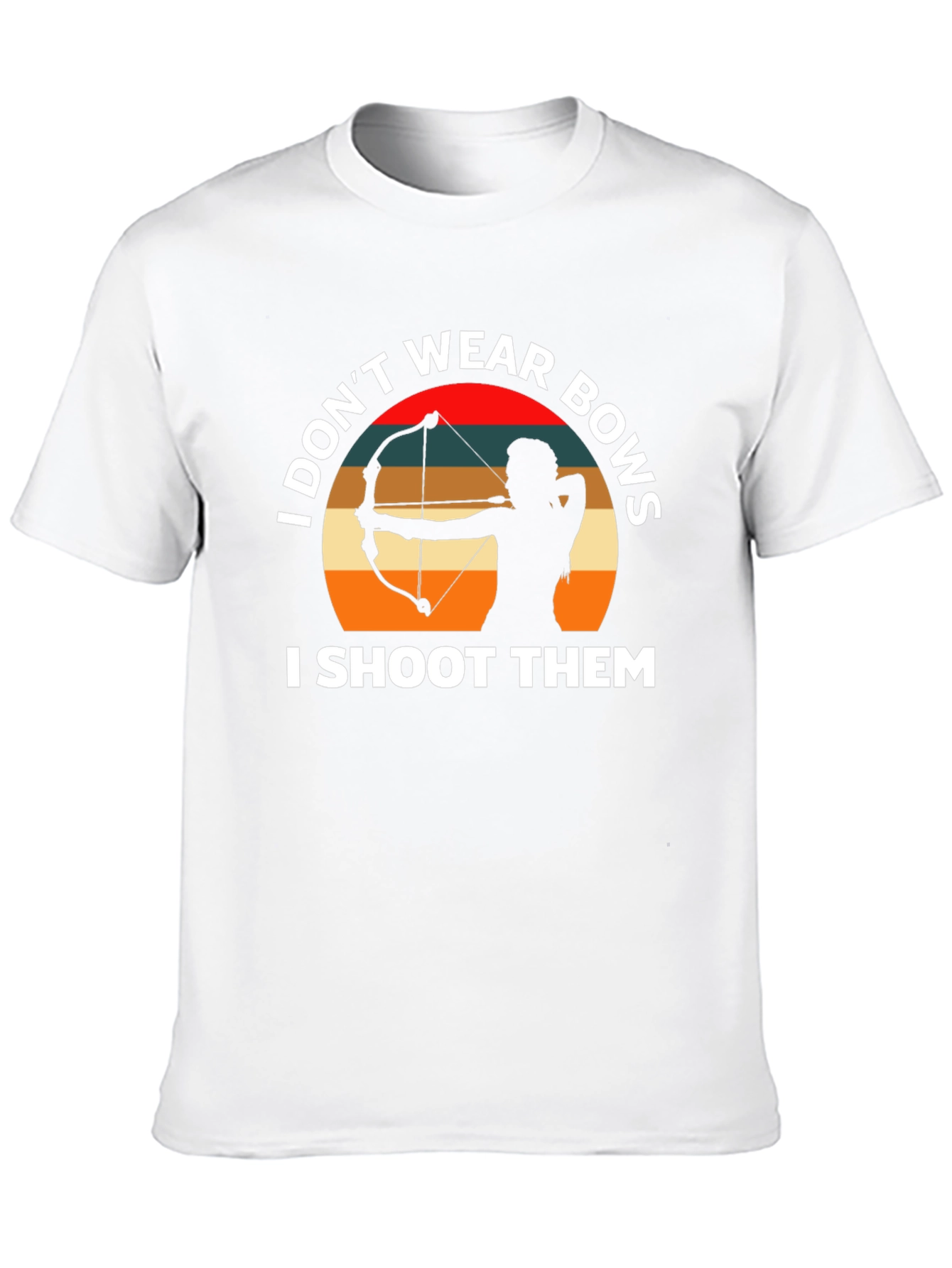 Black Archery Bows T-Shirt - I Don't Wear Bows, I Shoot Them view 10